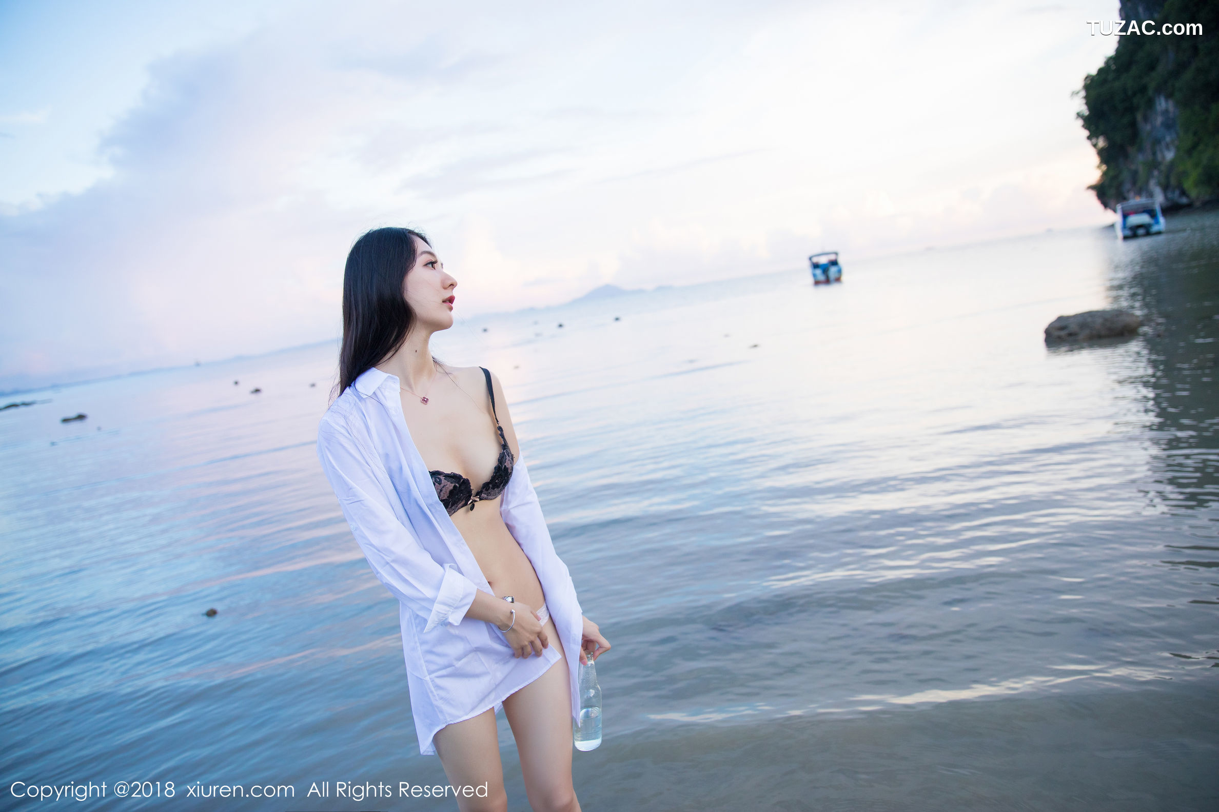 XiuRen秀人网-962-小热巴-《白衬衫加蕾丝内衣系列》-2018.03.23