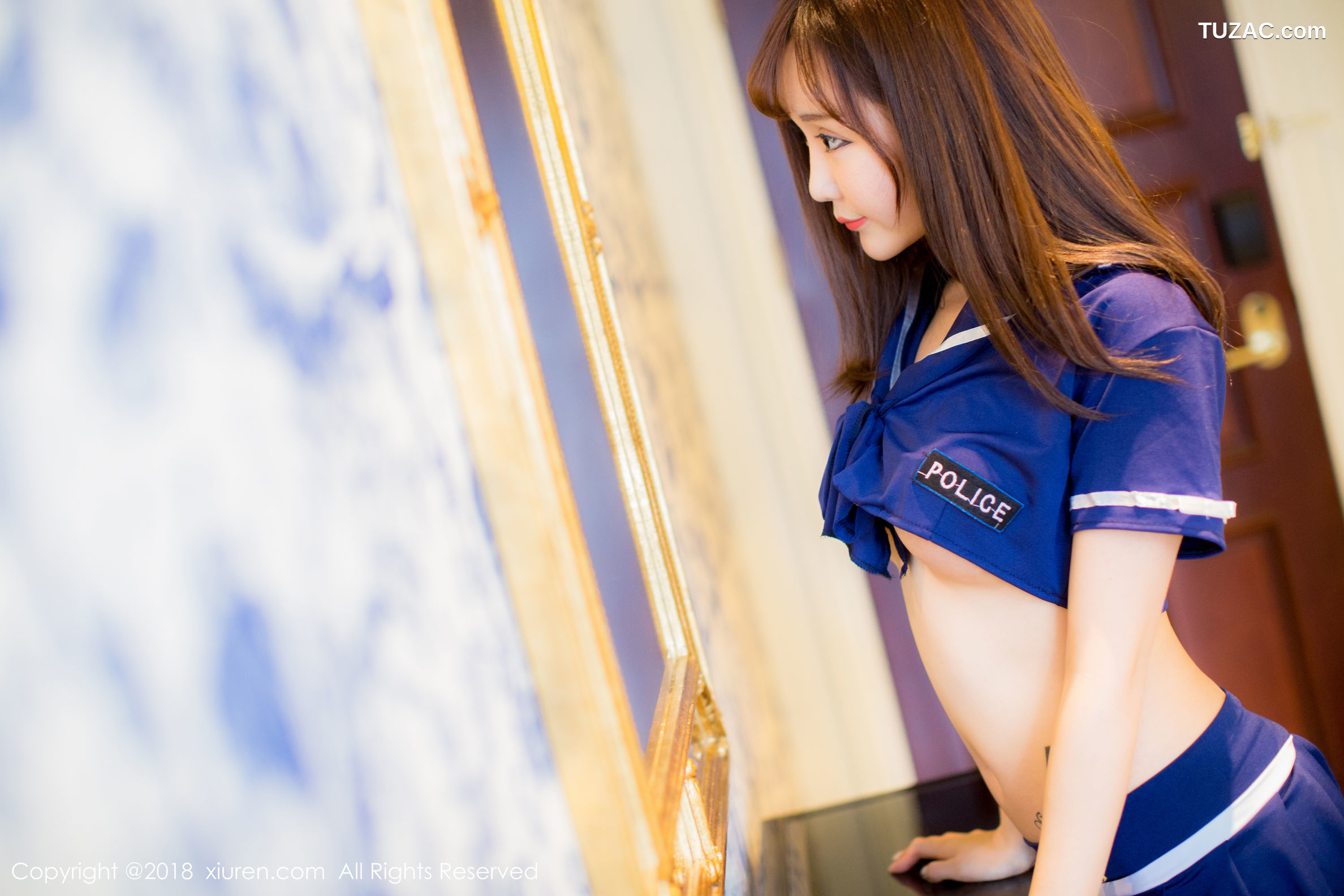 XiuRen秀人网-1005-顾灿-《蓝色制服》-2018.05.04