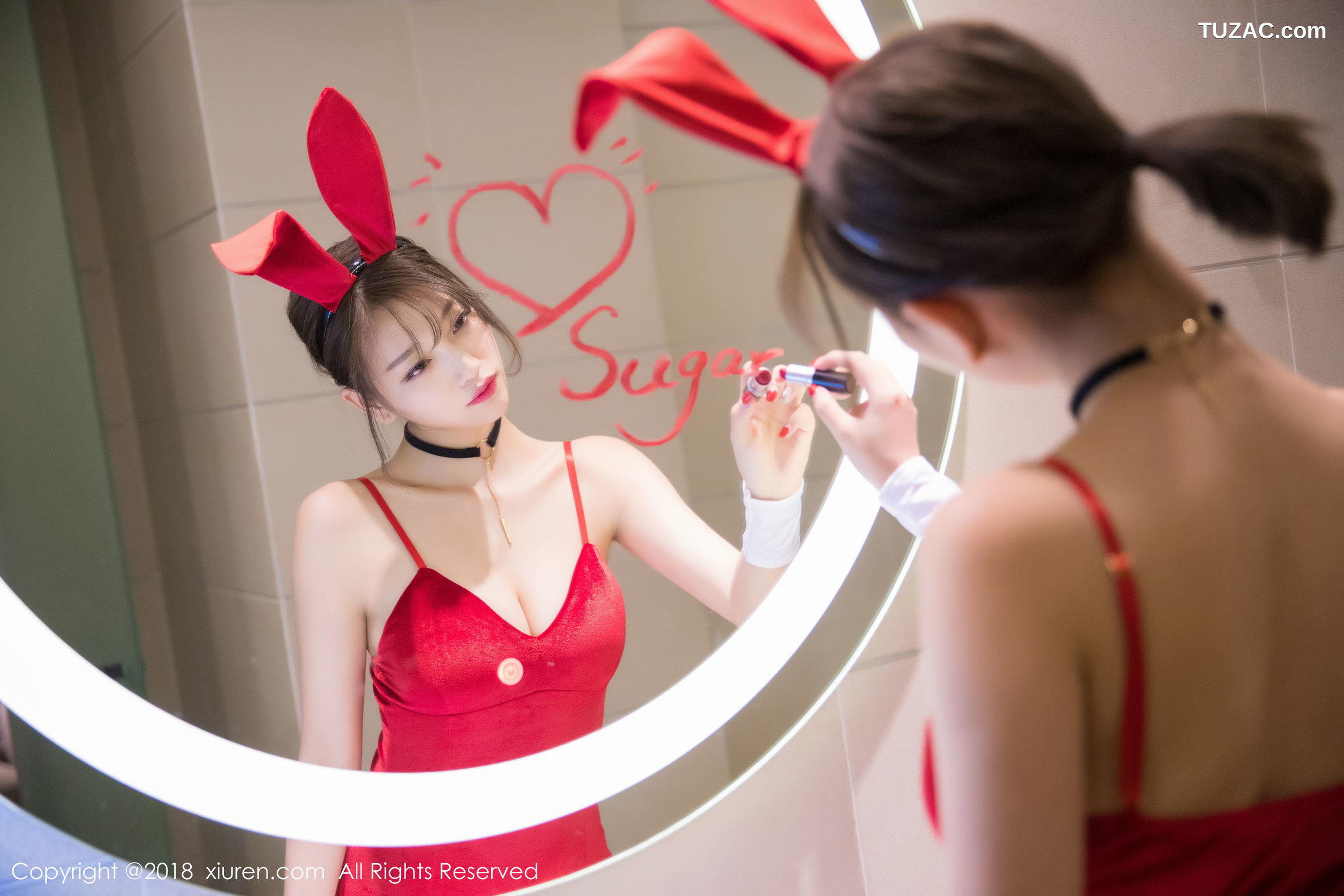 XiuRen秀人网-1033-杨晨晨-《黑丝兔女郎-浴室湿身系列》-2018.06.01