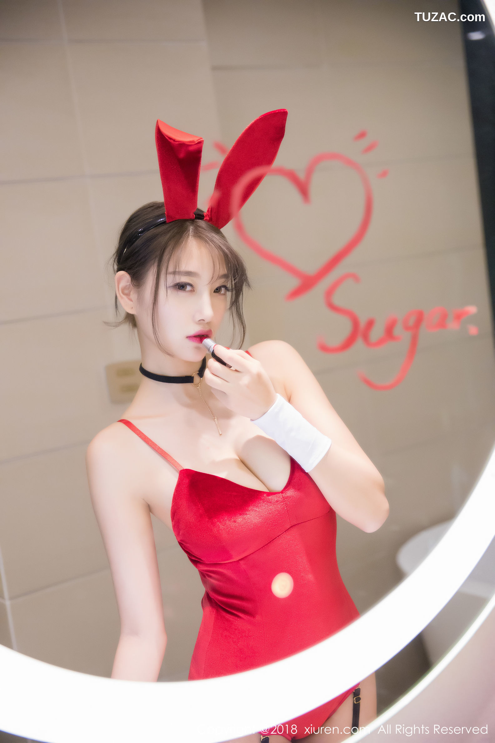 XiuRen秀人网-1033-杨晨晨-《黑丝兔女郎-浴室湿身系列》-2018.06.01
