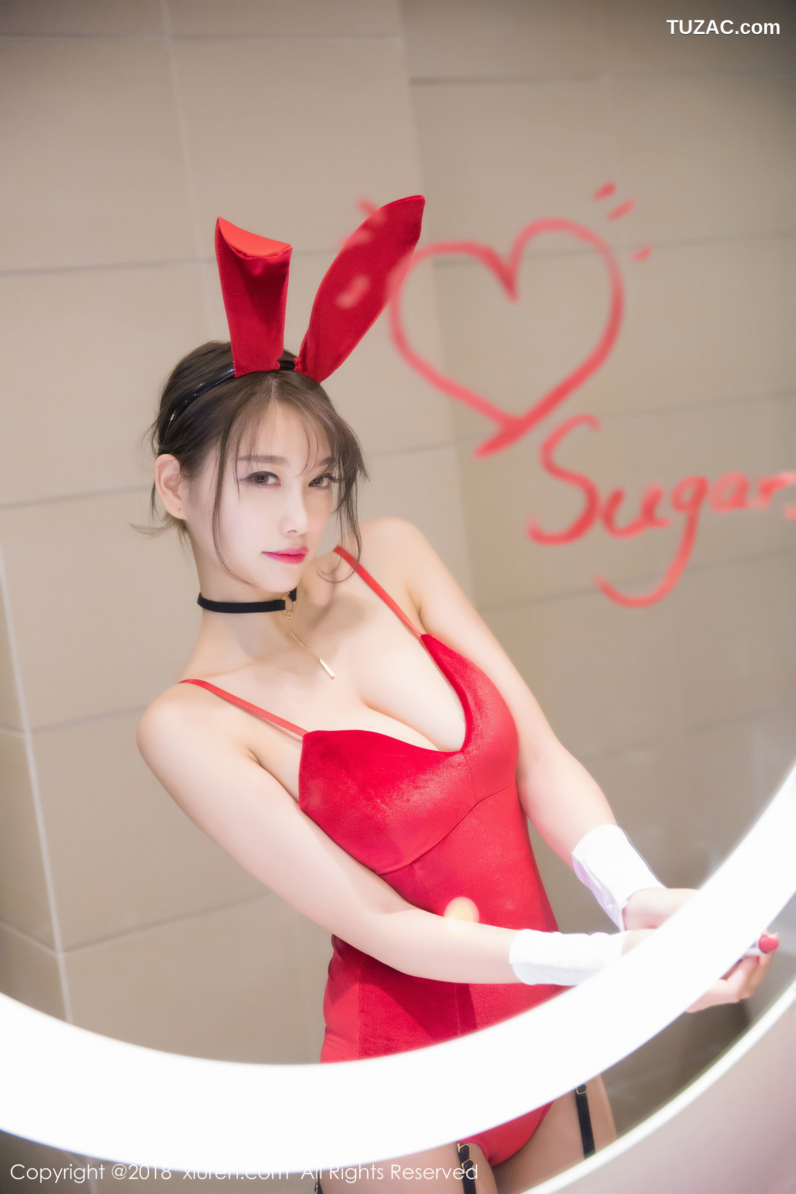 XiuRen秀人网-1033-杨晨晨-《黑丝兔女郎-浴室湿身系列》-2018.06.01