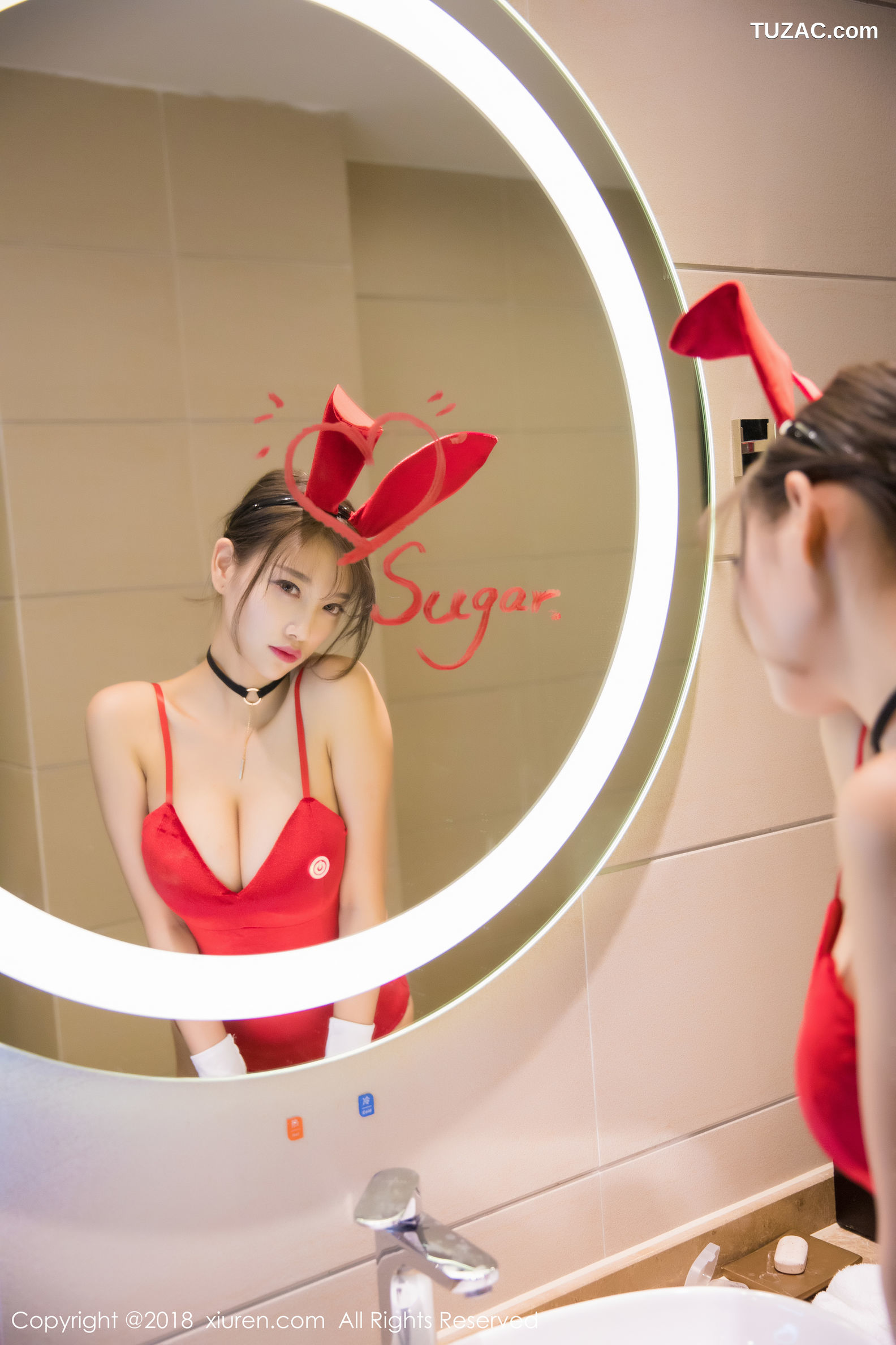 XiuRen秀人网-1033-杨晨晨-《黑丝兔女郎-浴室湿身系列》-2018.06.01