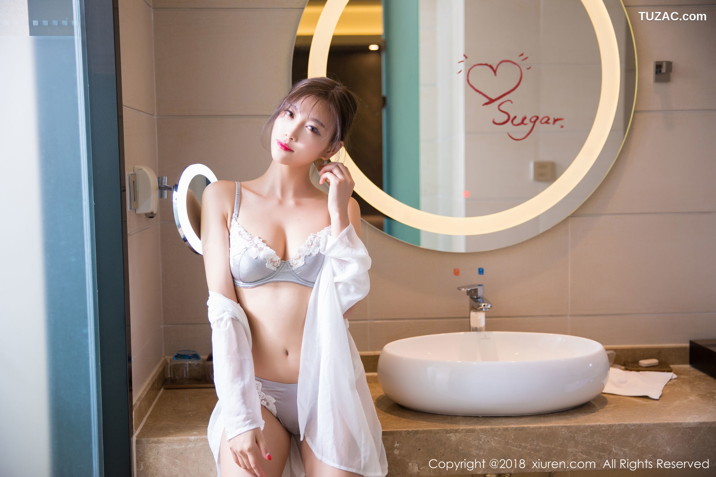 XiuRen秀人网-1033-杨晨晨-《黑丝兔女郎-浴室湿身系列》-2018.06.01