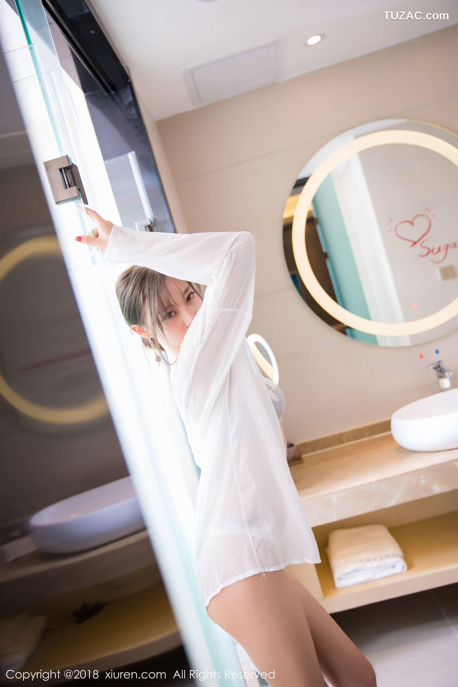 XiuRen秀人网-1033-杨晨晨-《黑丝兔女郎-浴室湿身系列》-2018.06.01