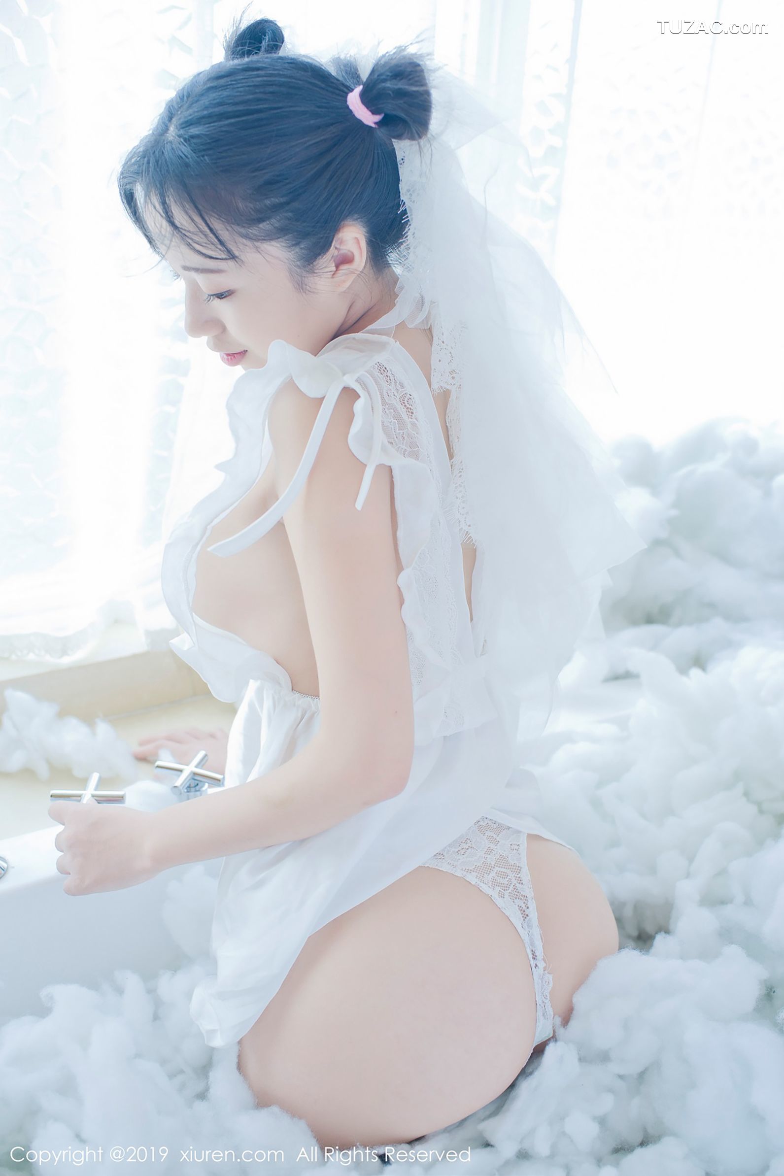 XiuRen秀人网-1313-仓井优香-《蕾丝小新娘-日系蓝色体操服》-2019.01.16