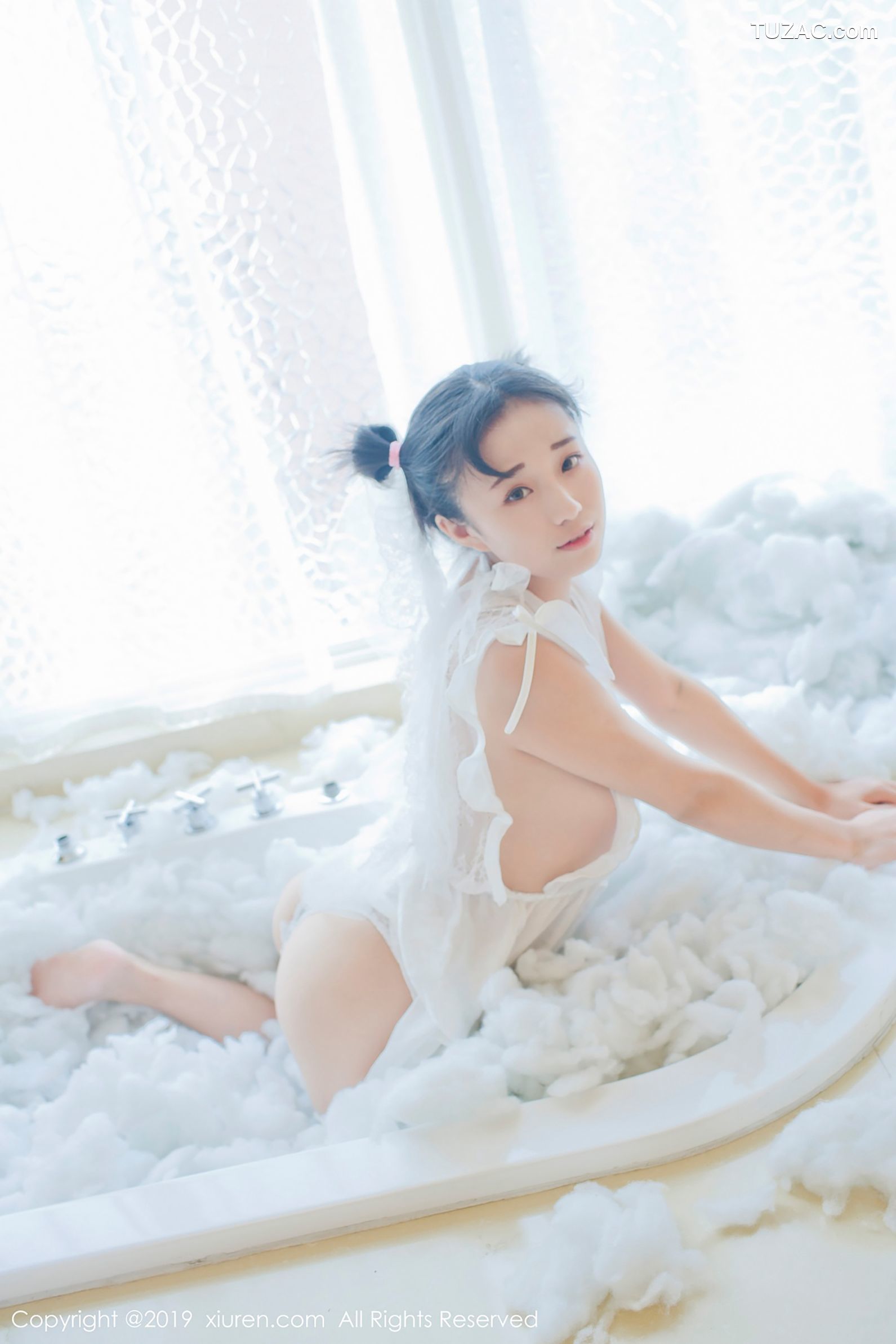 XiuRen秀人网-1313-仓井优香-《蕾丝小新娘-日系蓝色体操服》-2019.01.16