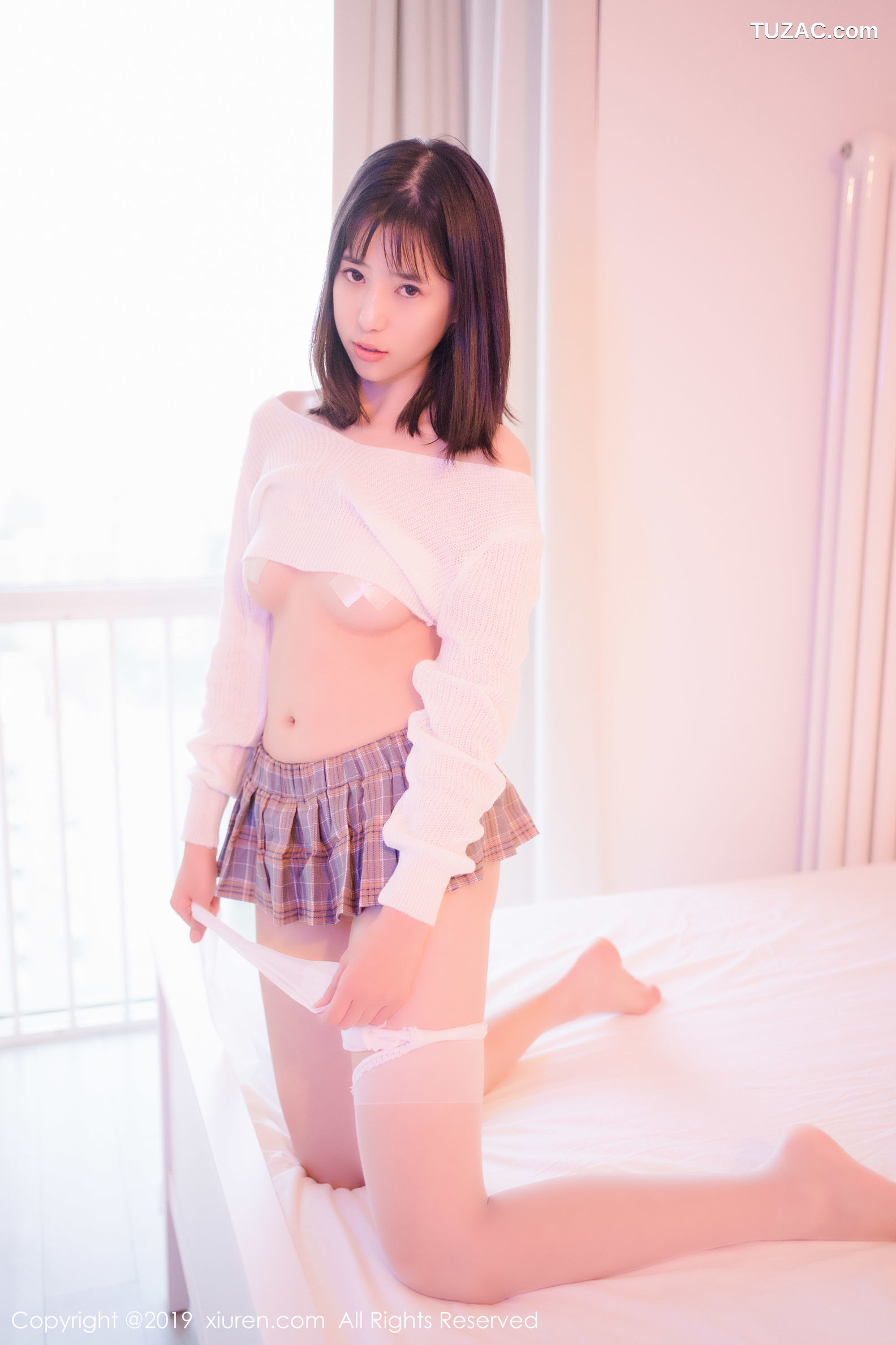 XiuRen秀人网-1791-艾栗栗栗栗栗栗吖-《清透内衣与学生制服系列》-2019.11.14