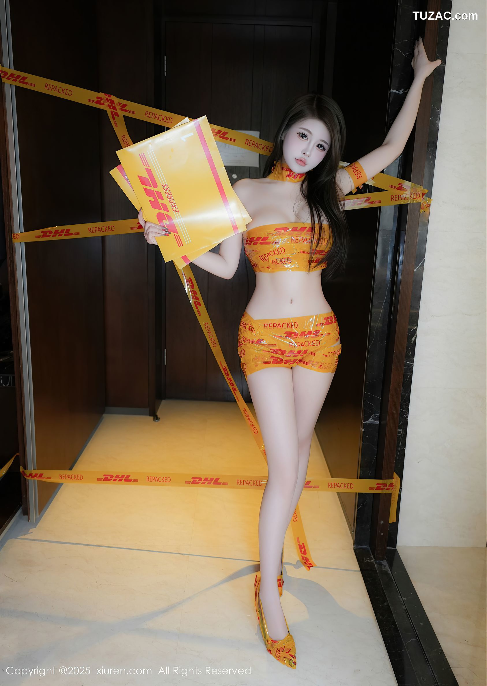 XiuRen秀人网-10016-甜妮-胶带内衣爆乳翘臀-2025.03.14