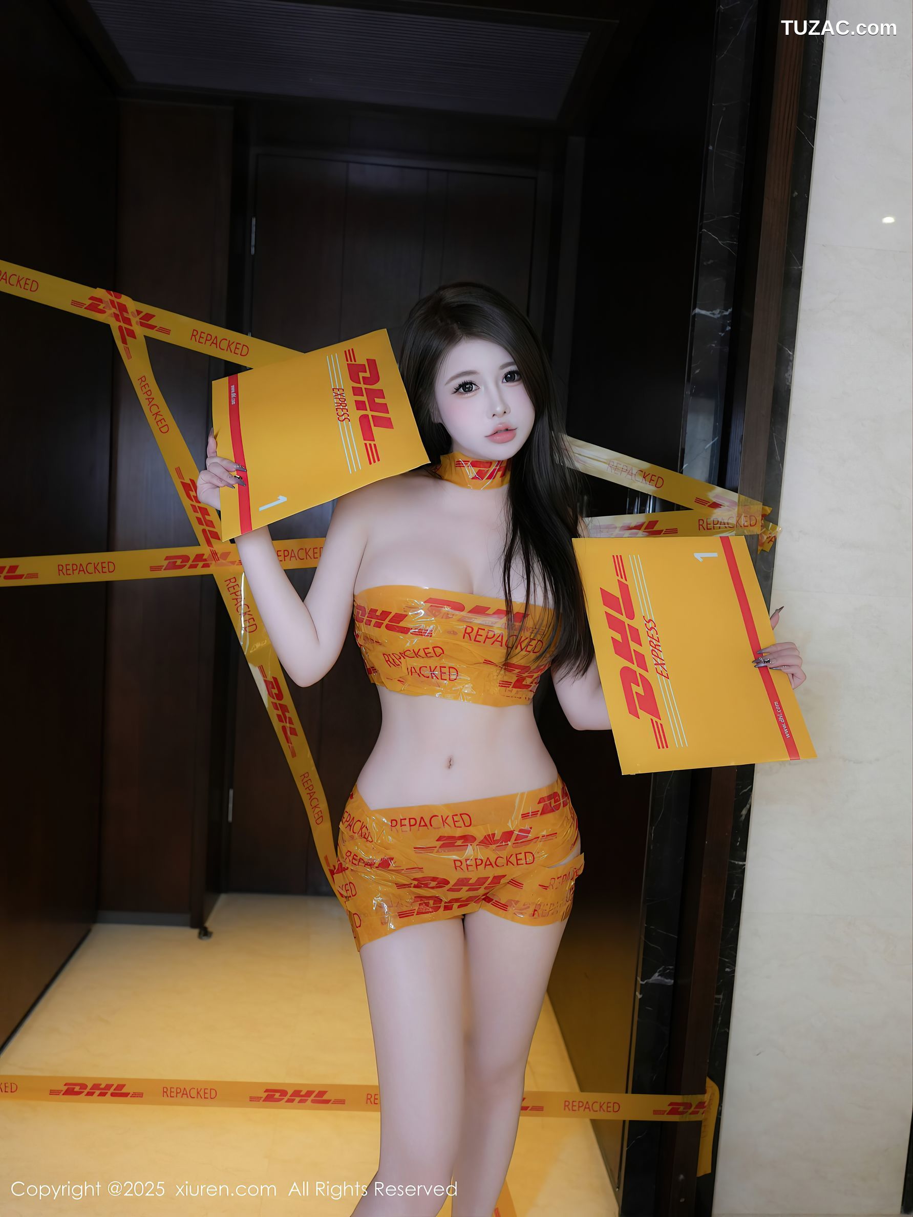 XiuRen秀人网-10016-甜妮-胶带内衣爆乳翘臀-2025.03.14