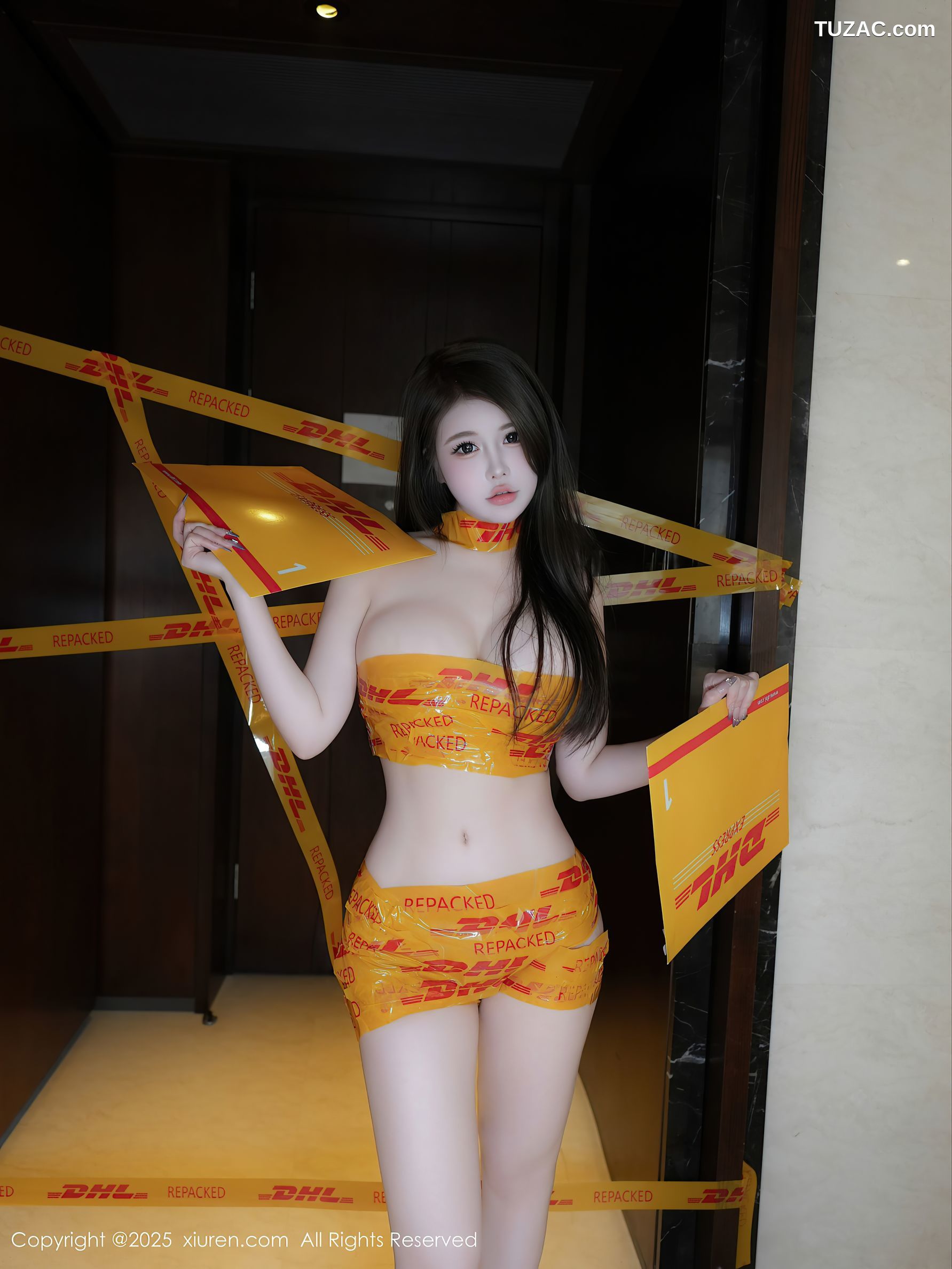 XiuRen秀人网-10016-甜妮-胶带内衣爆乳翘臀-2025.03.14