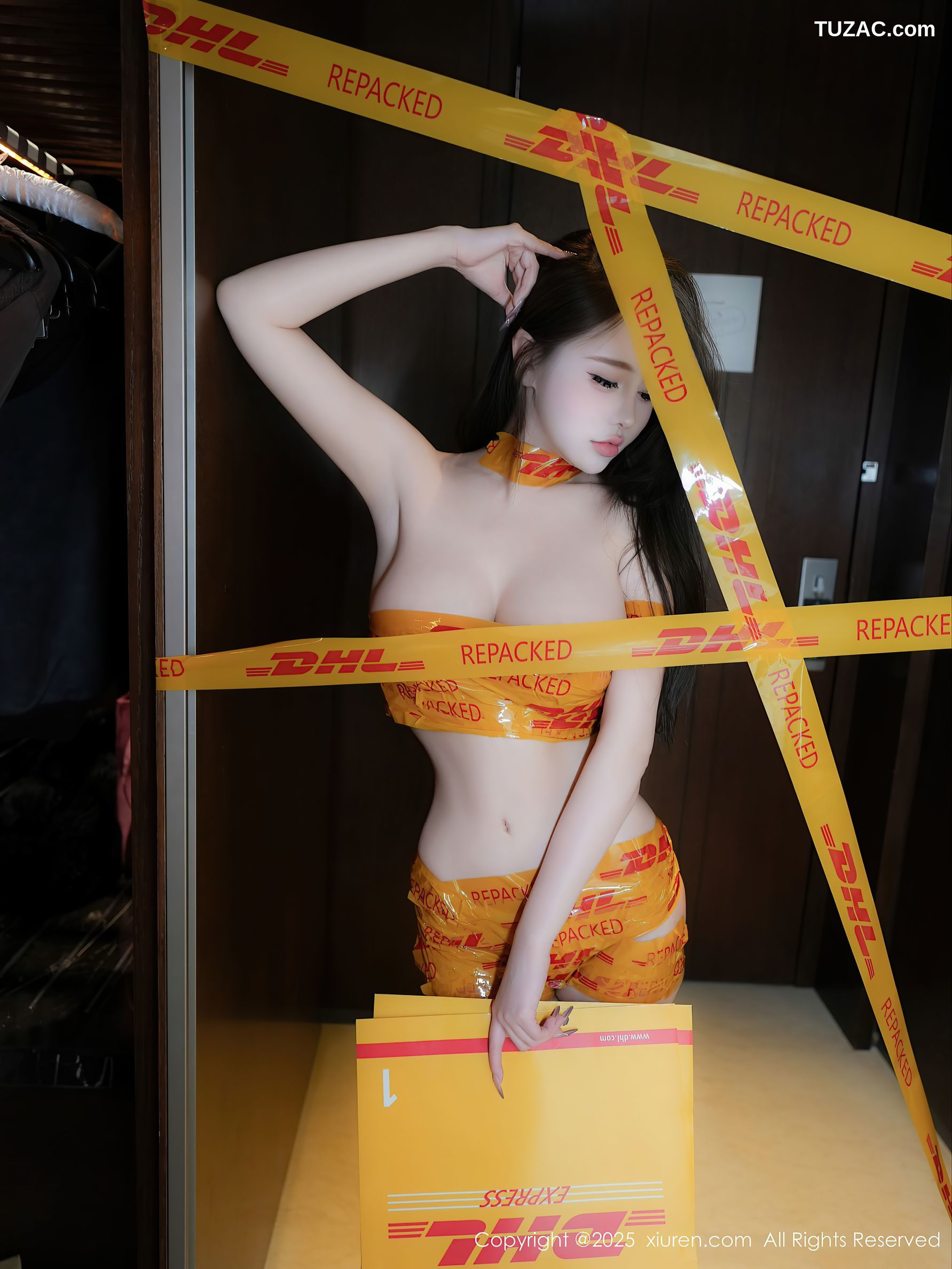 XiuRen秀人网-10016-甜妮-胶带内衣爆乳翘臀-2025.03.14