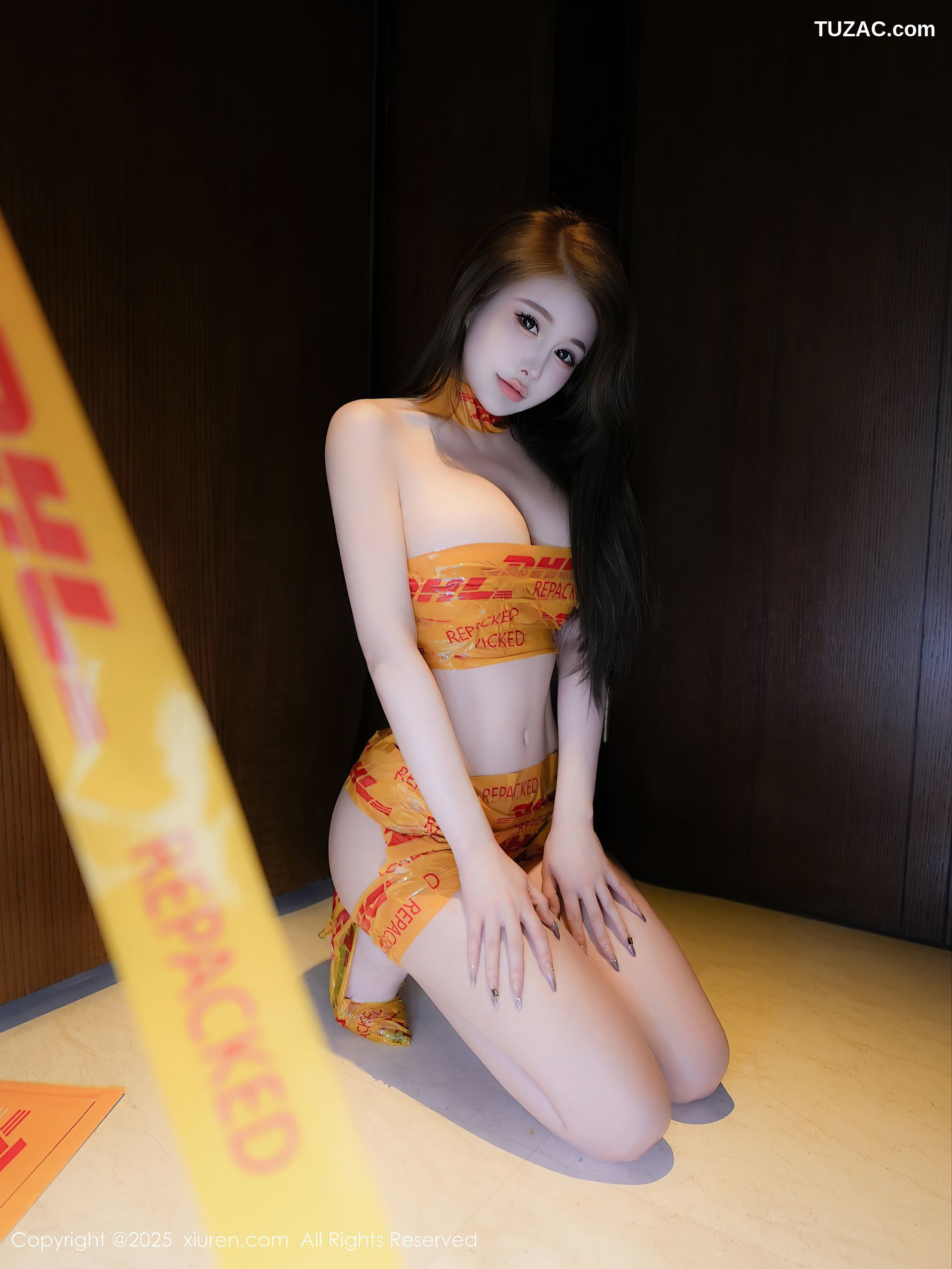 XiuRen秀人网-10016-甜妮-胶带内衣爆乳翘臀-2025.03.14