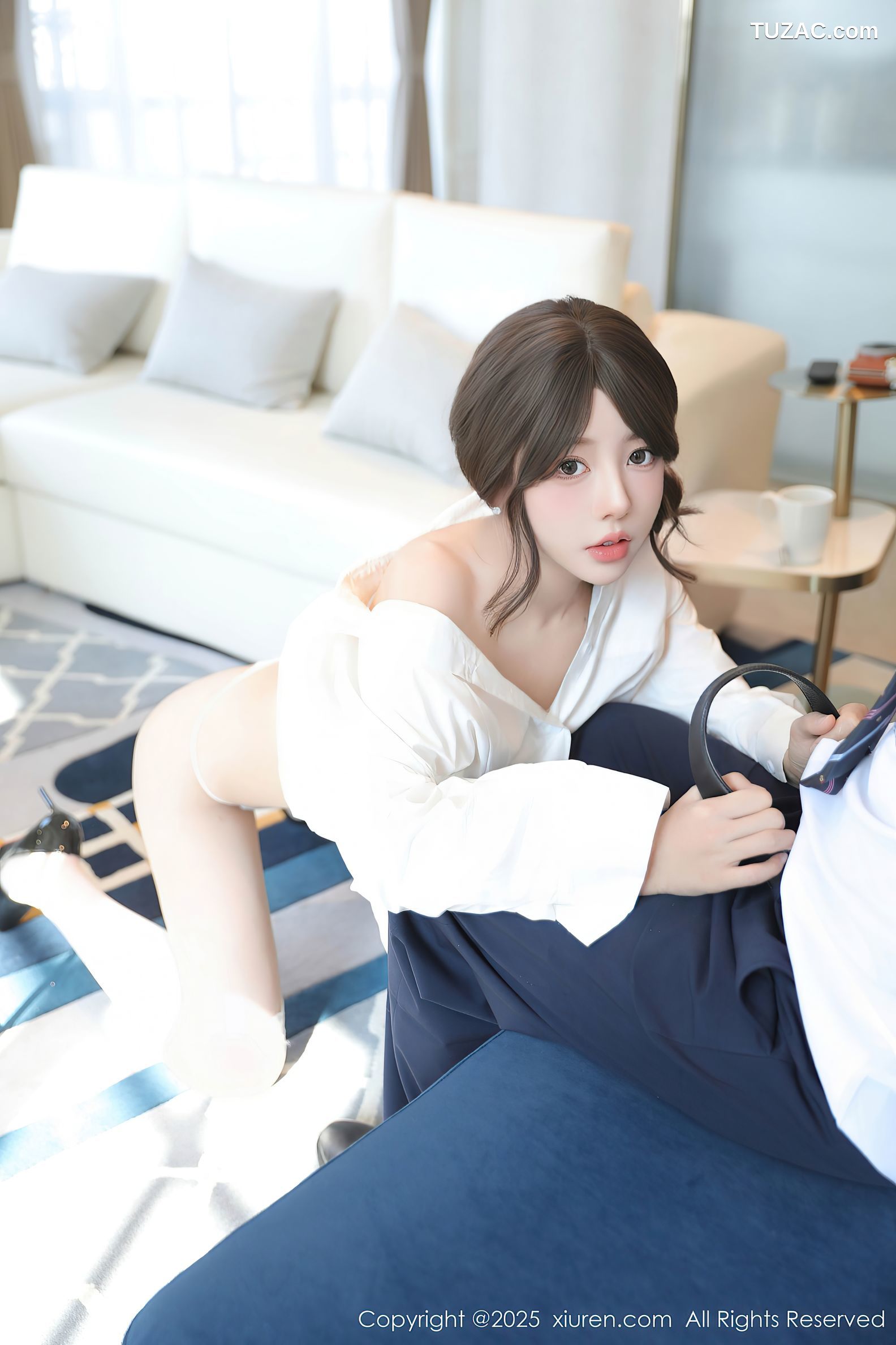 XiuRen秀人网-10036-桃妖夭-萝莉白衬衫白色内衣白丝爆乳-2025.03.18