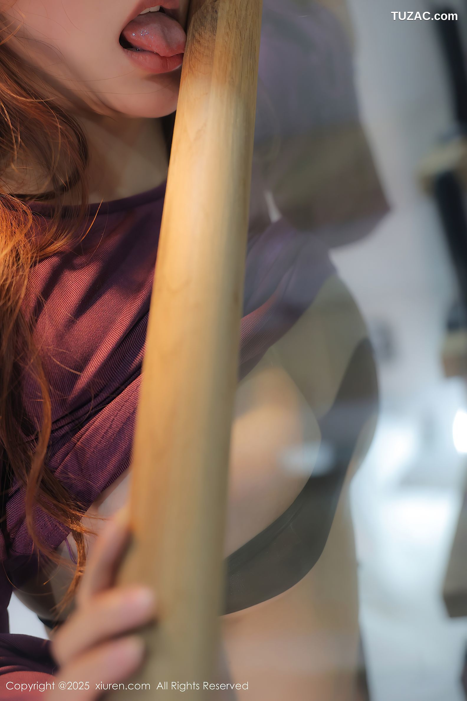 XiuRen秀人网-10044-张庭蓉-美乳萝莉紫色连衣短裙黑丝-2025.03.20