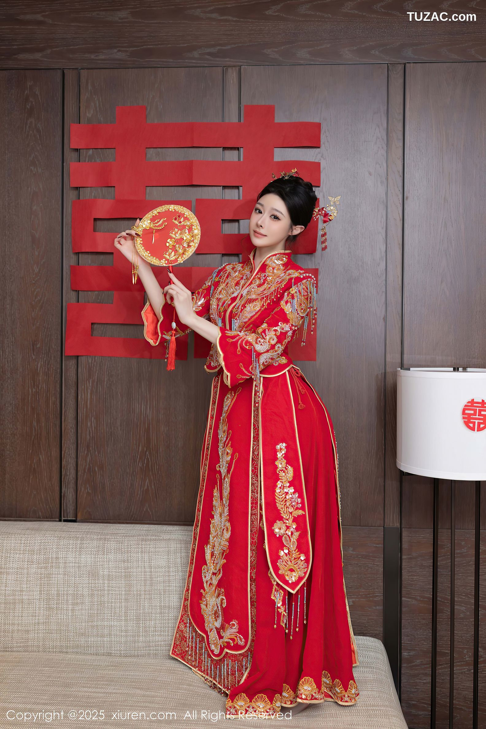 XiuRen秀人网-10055-小逗逗-新娘红装红色内衣-2025.03.21