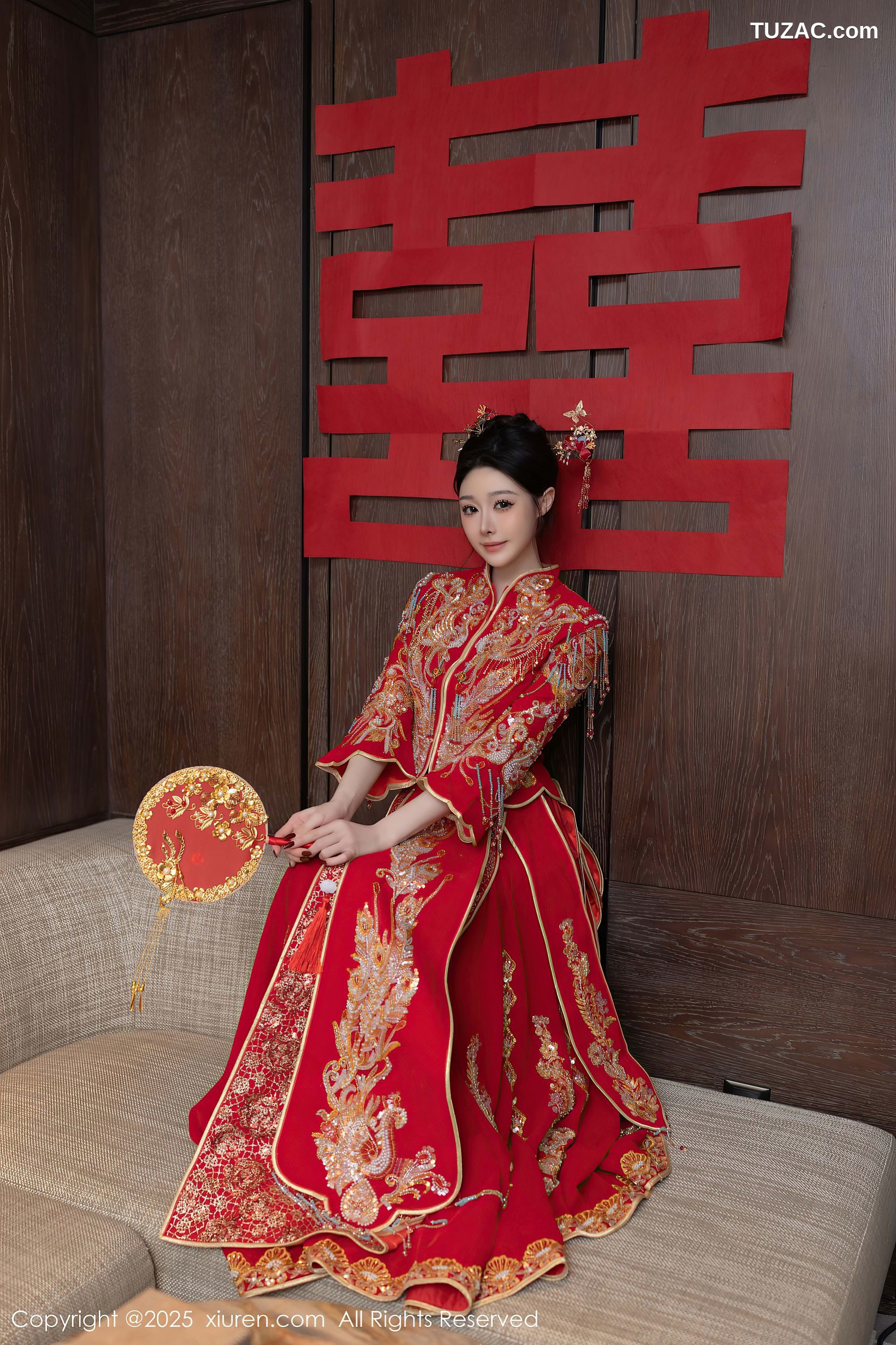 XiuRen秀人网-10055-小逗逗-新娘红装红色内衣-2025.03.21