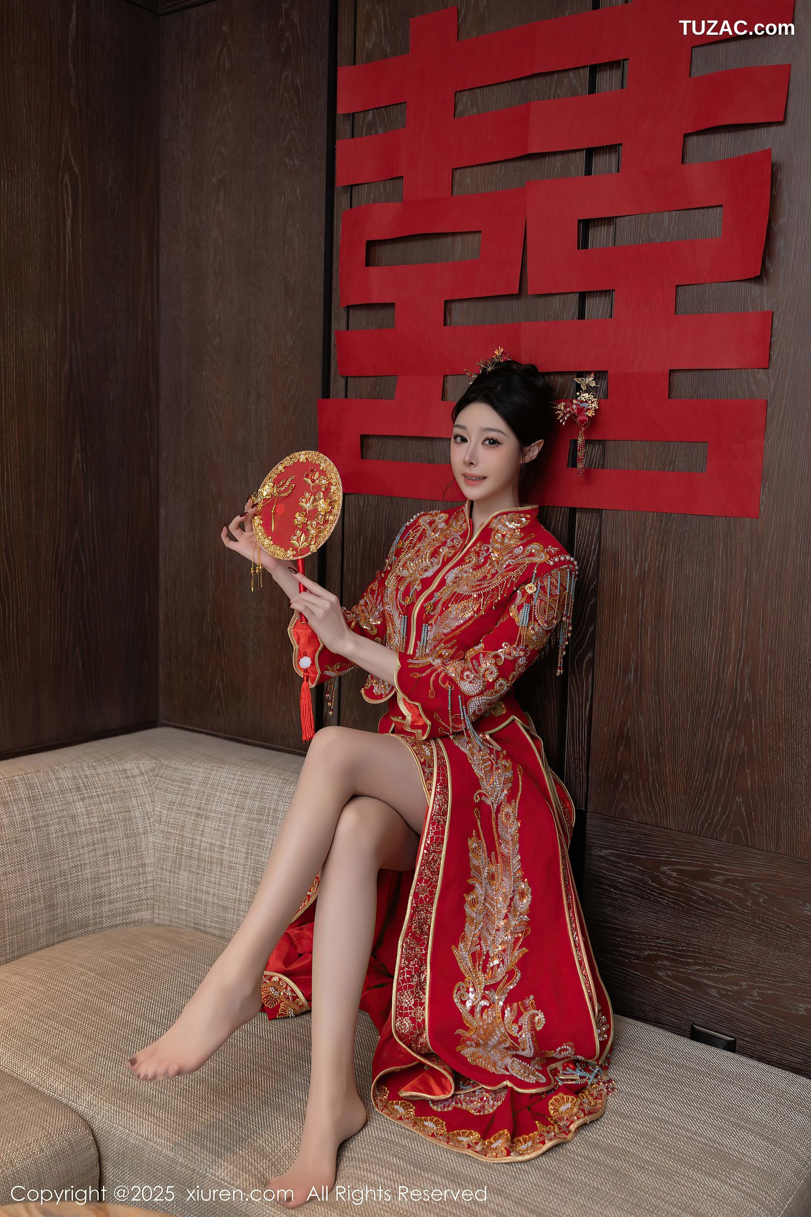 XiuRen秀人网-10055-小逗逗-新娘红装红色内衣-2025.03.21