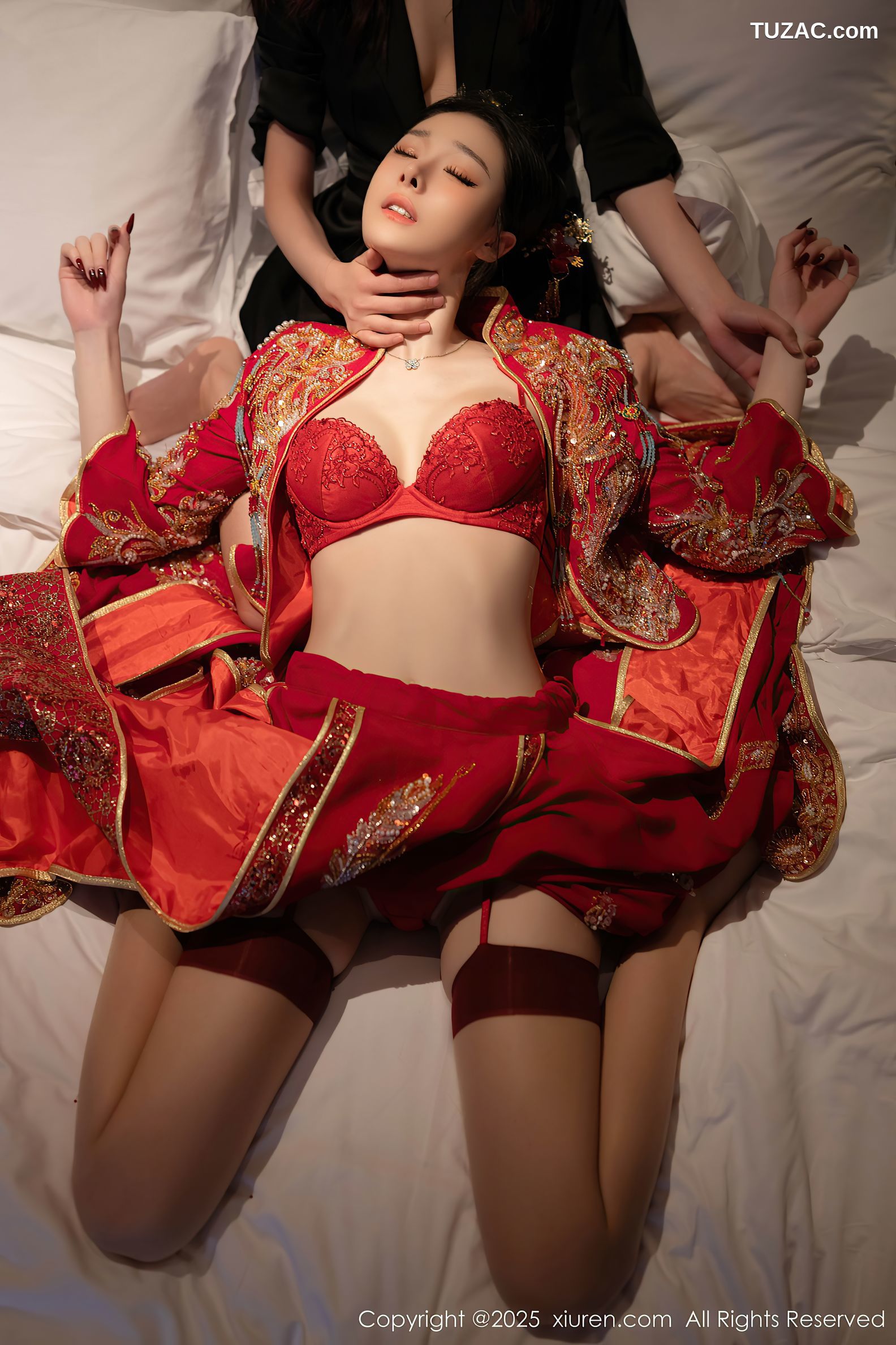 XiuRen秀人网-10055-小逗逗-新娘红装红色内衣-2025.03.21