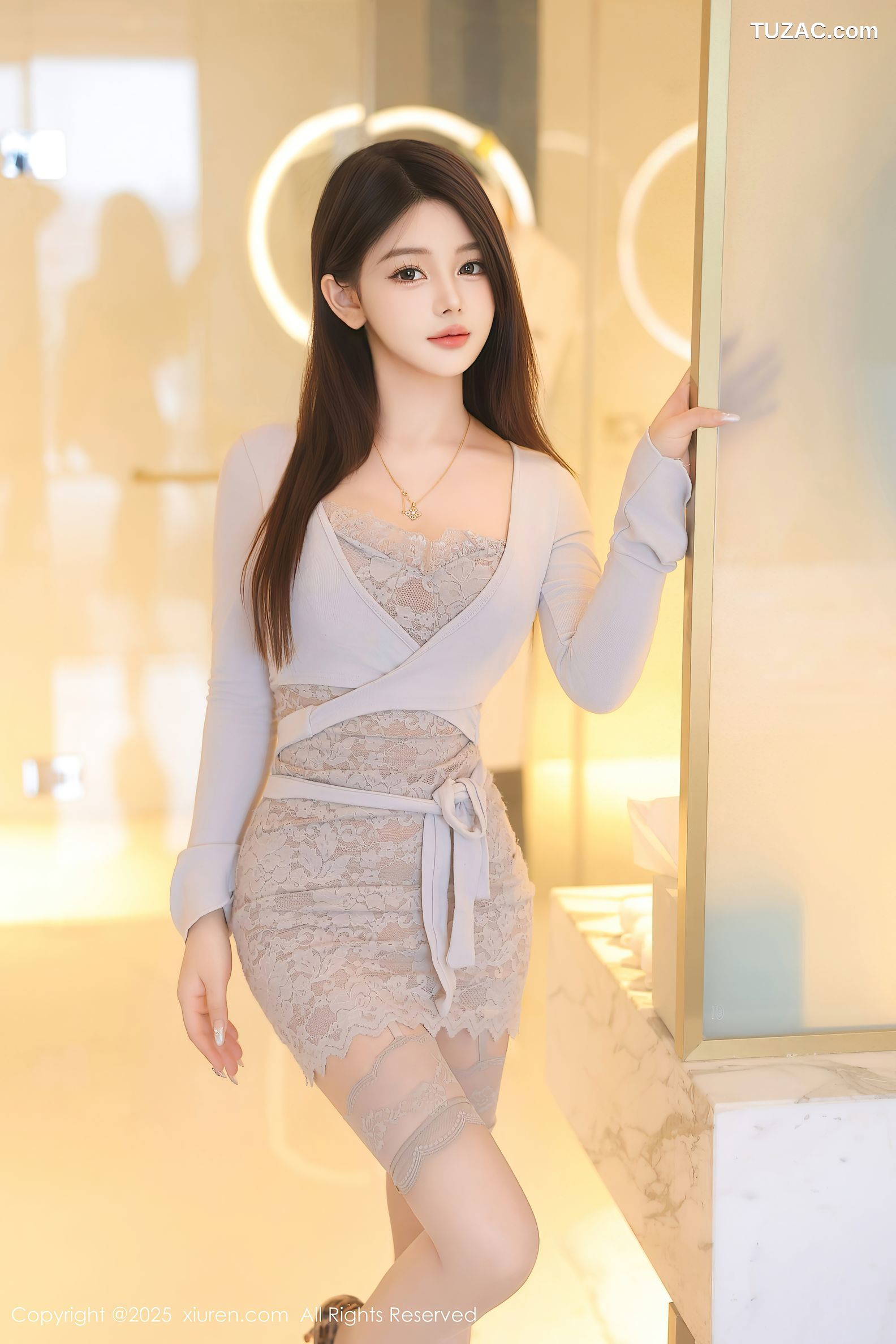 XiuRen秀人网-10083-爱酱里-萝莉轻透白蕾丝爆乳-2025.03.28