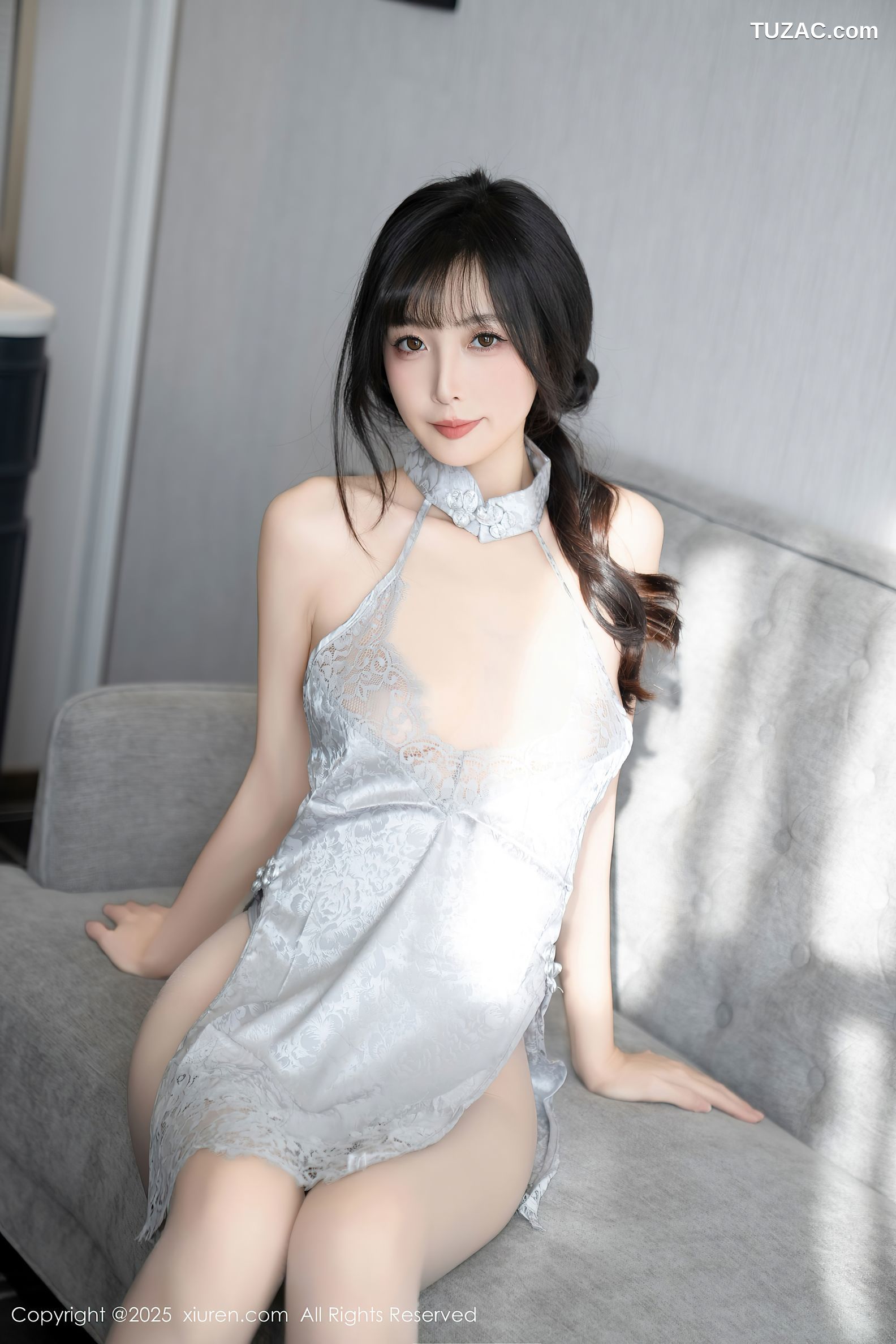 XiuRen秀人网-10124-樱桃小阑子-浅蓝色连衣短裙-2025.04.08