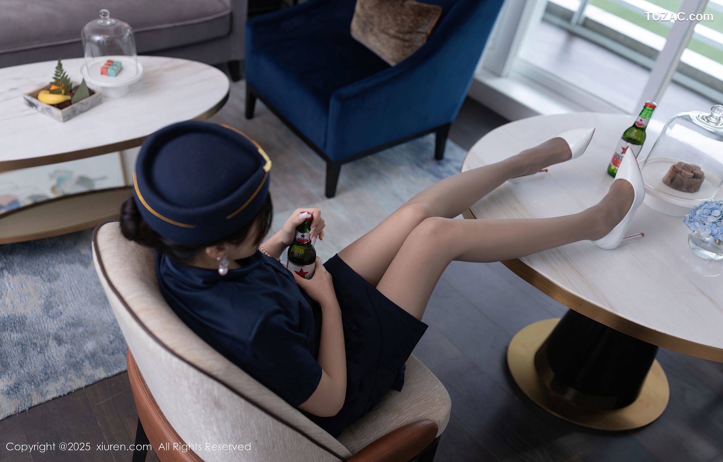 XiuRen秀人网-10142-鱼子酱Fish-深蓝制服空姐女神服务-2025.04.11