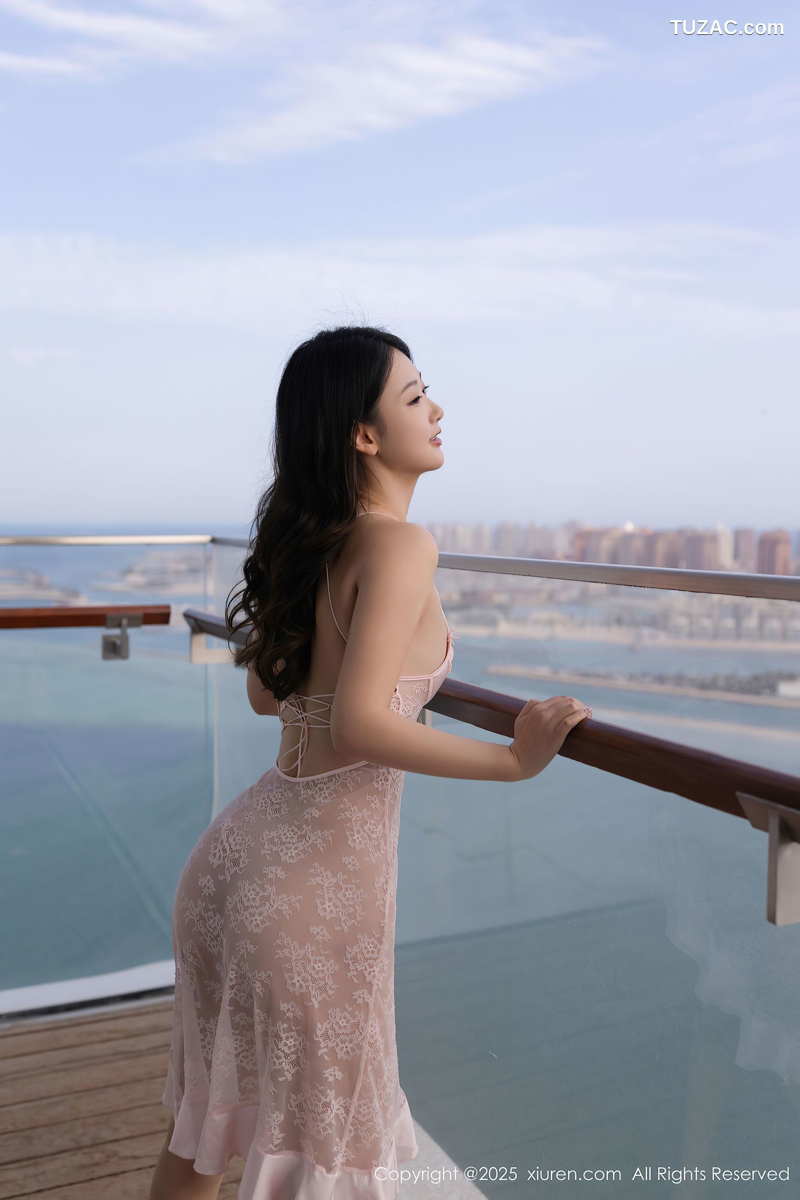 XiuRen秀人网-10150-唐安琪-粉色睡袍粉色蕾丝睡衣-2025.04.14