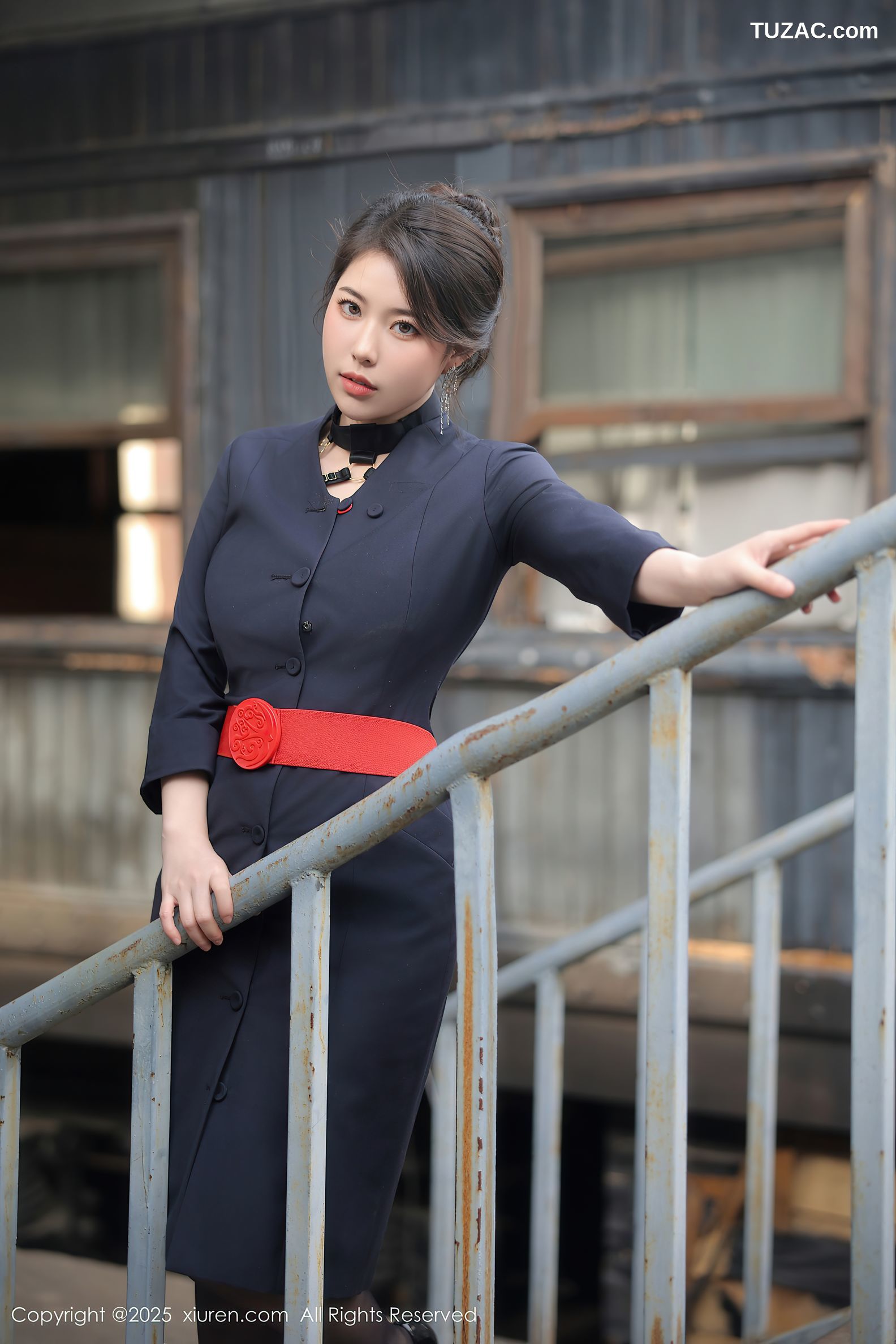 XiuRen秀人网-10155-白茹雪Abby-性感蓝黑色空姐制服诱惑-2025.04.14