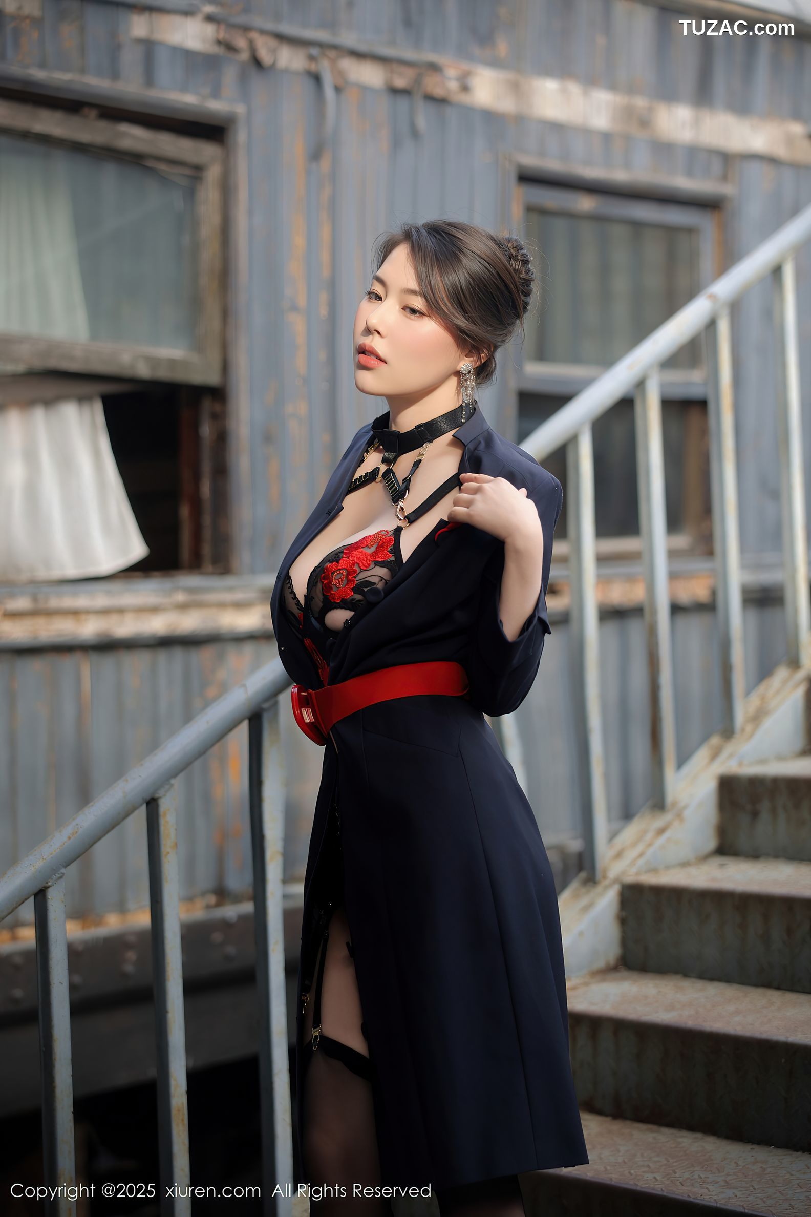 XiuRen秀人网-10155-白茹雪Abby-性感蓝黑色空姐制服诱惑-2025.04.14