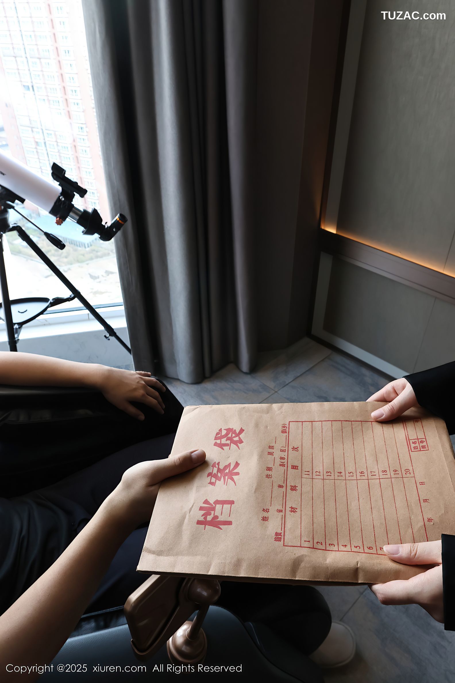 XiuRen秀人网-10167-小芭乐-黑裙装OL面试场景黑色蕾丝内衣黑丝绑缚-2025.04.18