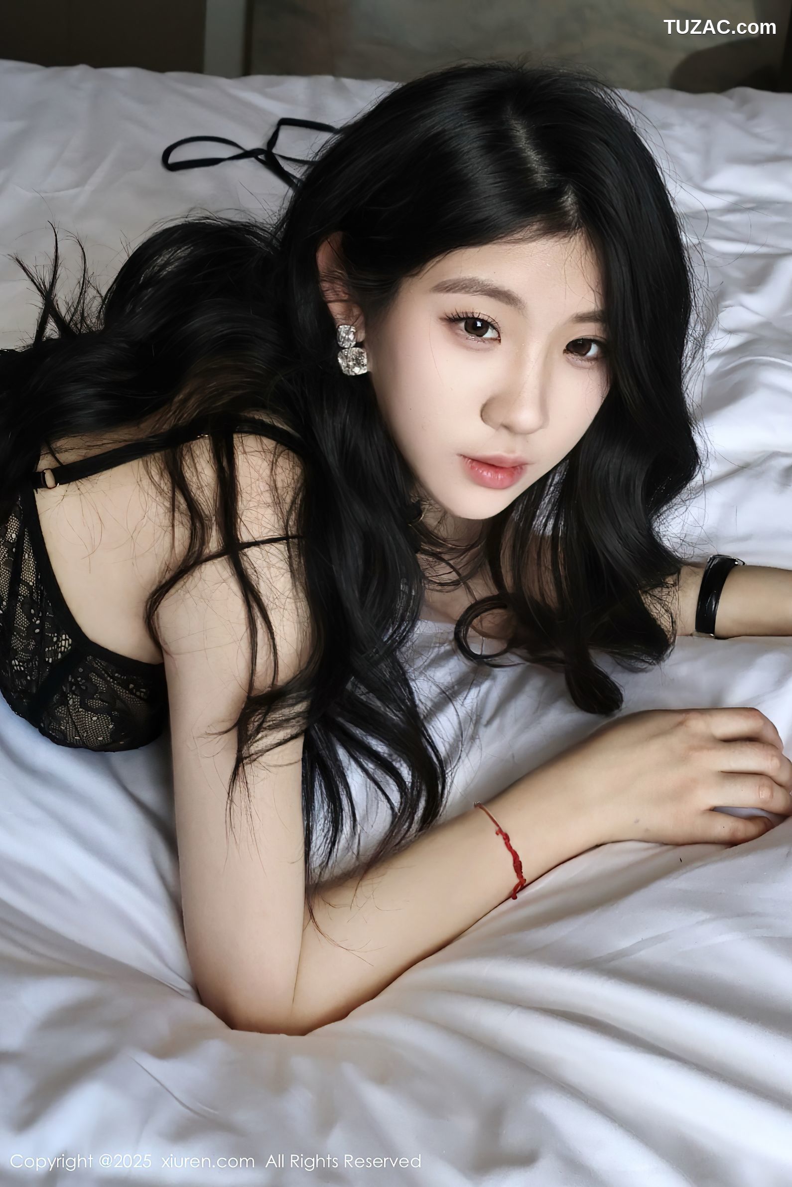 XiuRen秀人网-10167-小芭乐-黑裙装OL面试场景黑色蕾丝内衣黑丝绑缚-2025.04.18