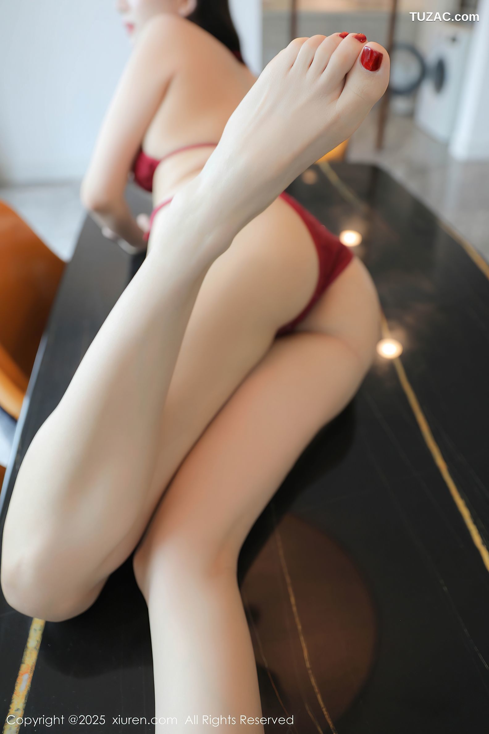 XiuRen秀人网-10172-Candy糖糖-吉隆坡无边泳池红色比基尼-2025.04.18