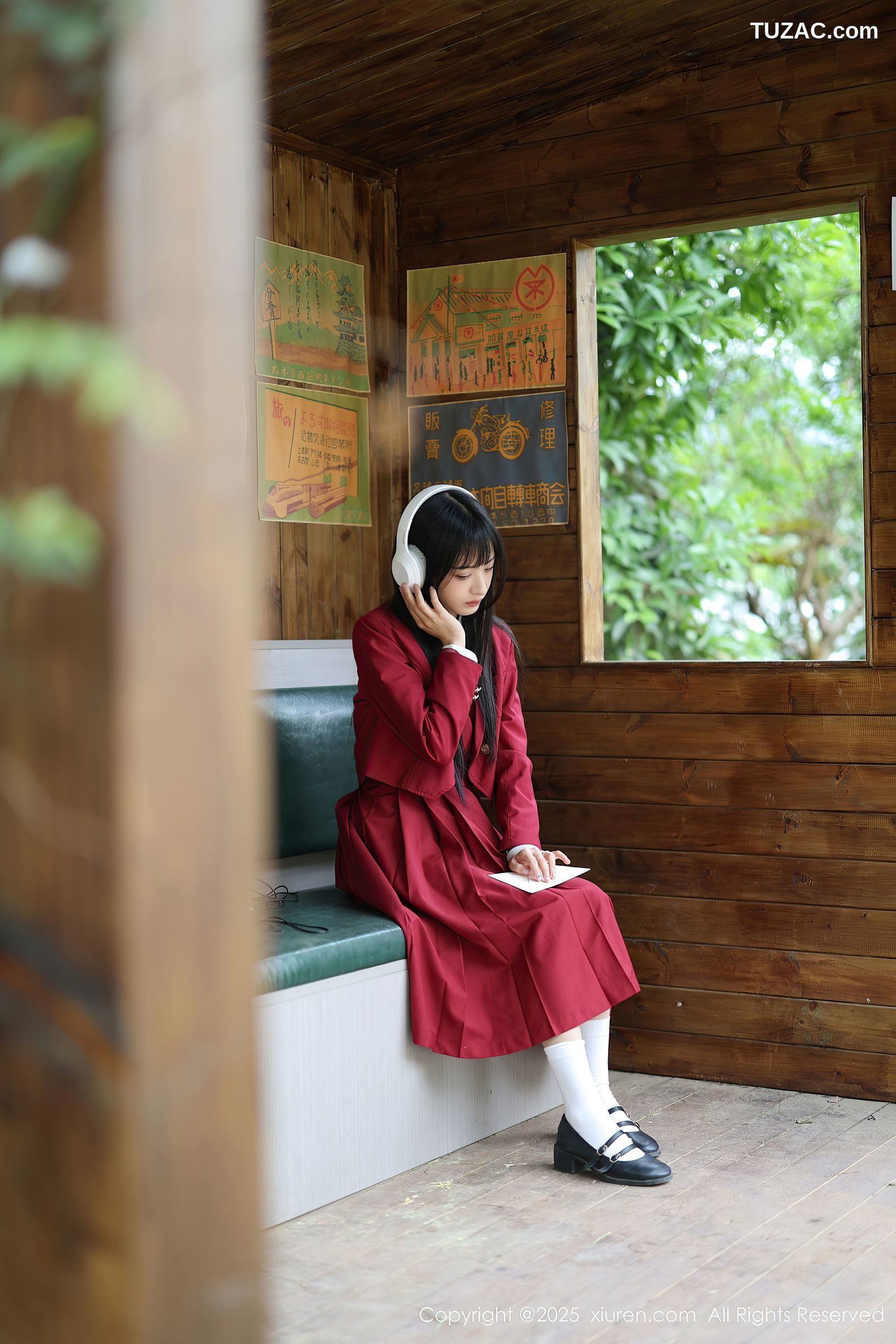 XiuRen秀人网-10215-茂木希子-新人红色长裙白色内衣肉丝-2025.04.29