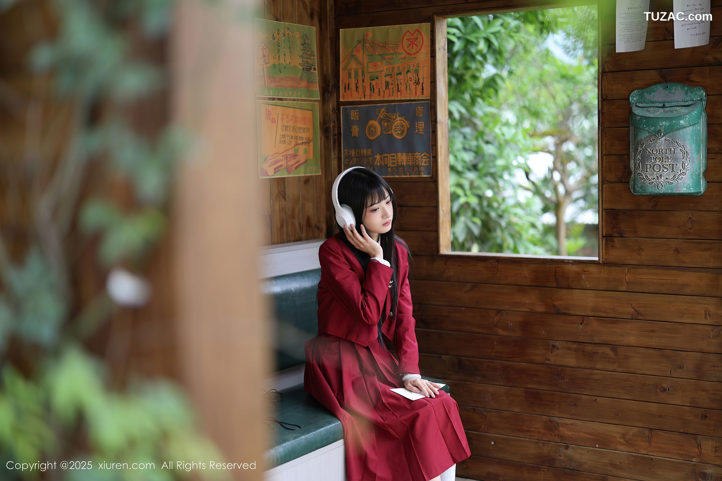 XiuRen秀人网-10215-茂木希子-新人红色长裙白色内衣肉丝-2025.04.29