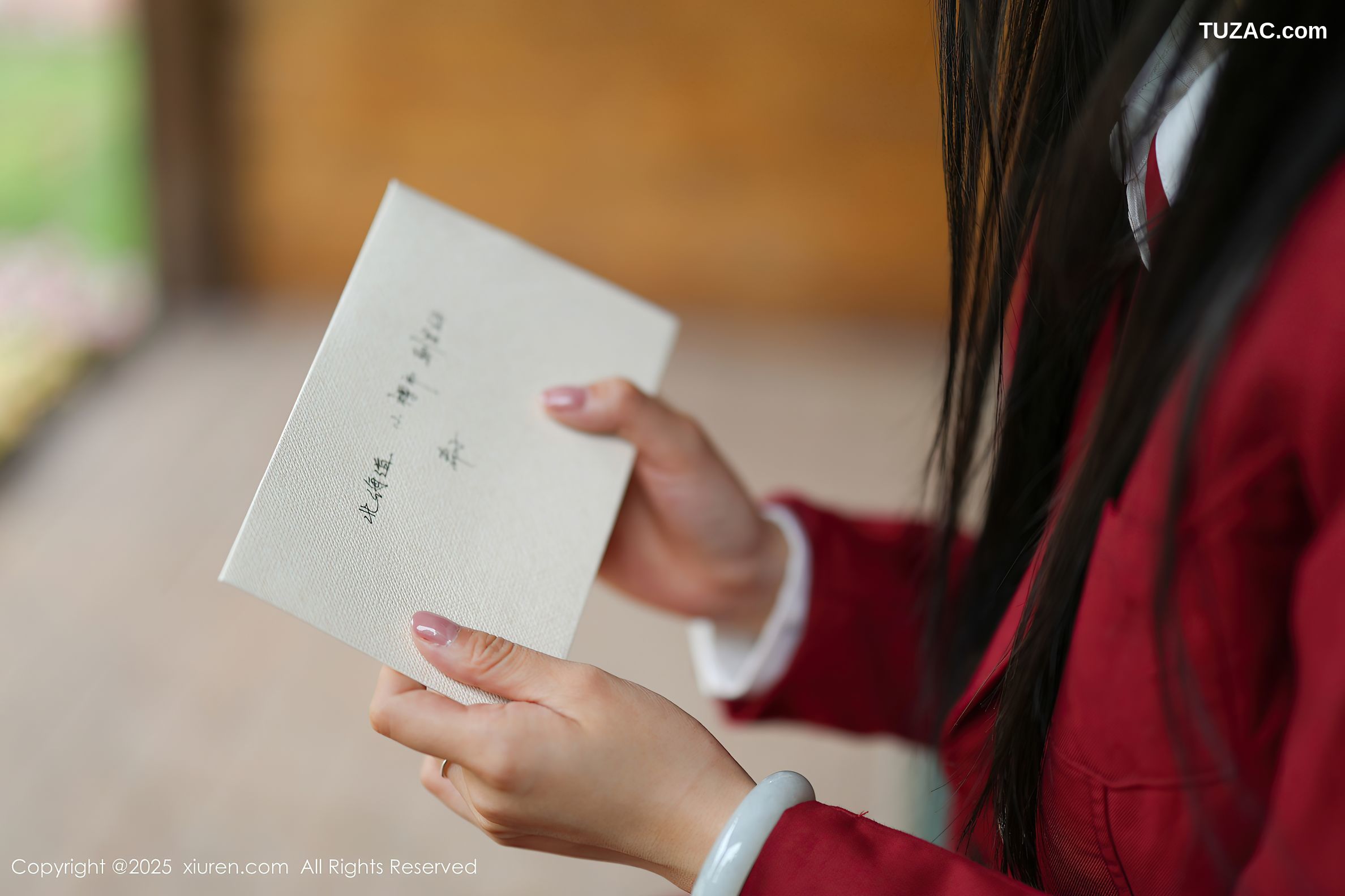 XiuRen秀人网-10215-茂木希子-新人红色长裙白色内衣肉丝-2025.04.29