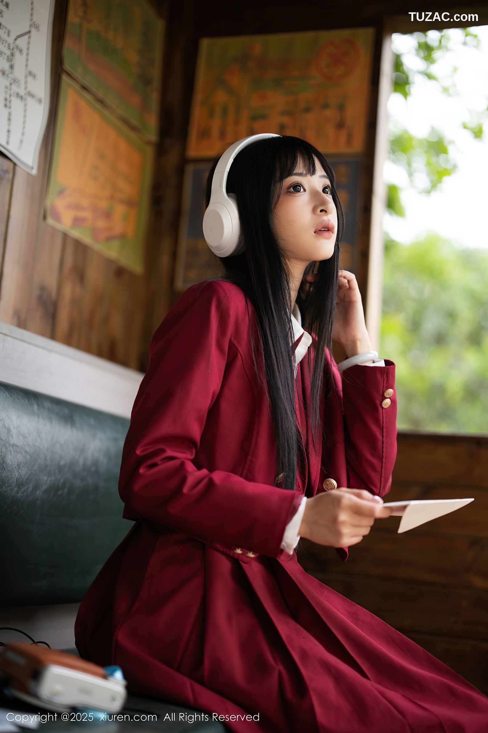 XiuRen秀人网-10215-茂木希子-新人红色长裙白色内衣肉丝-2025.04.29