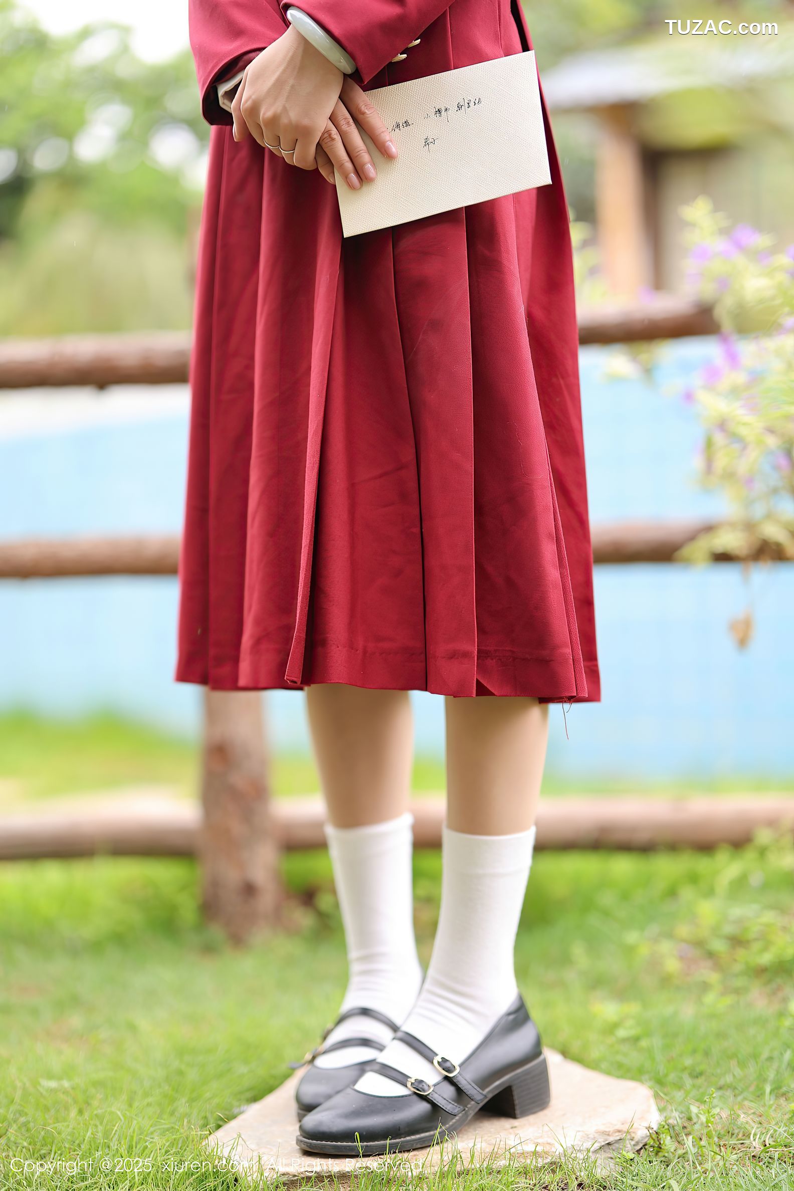 XiuRen秀人网-10215-茂木希子-新人红色长裙白色内衣肉丝-2025.04.29