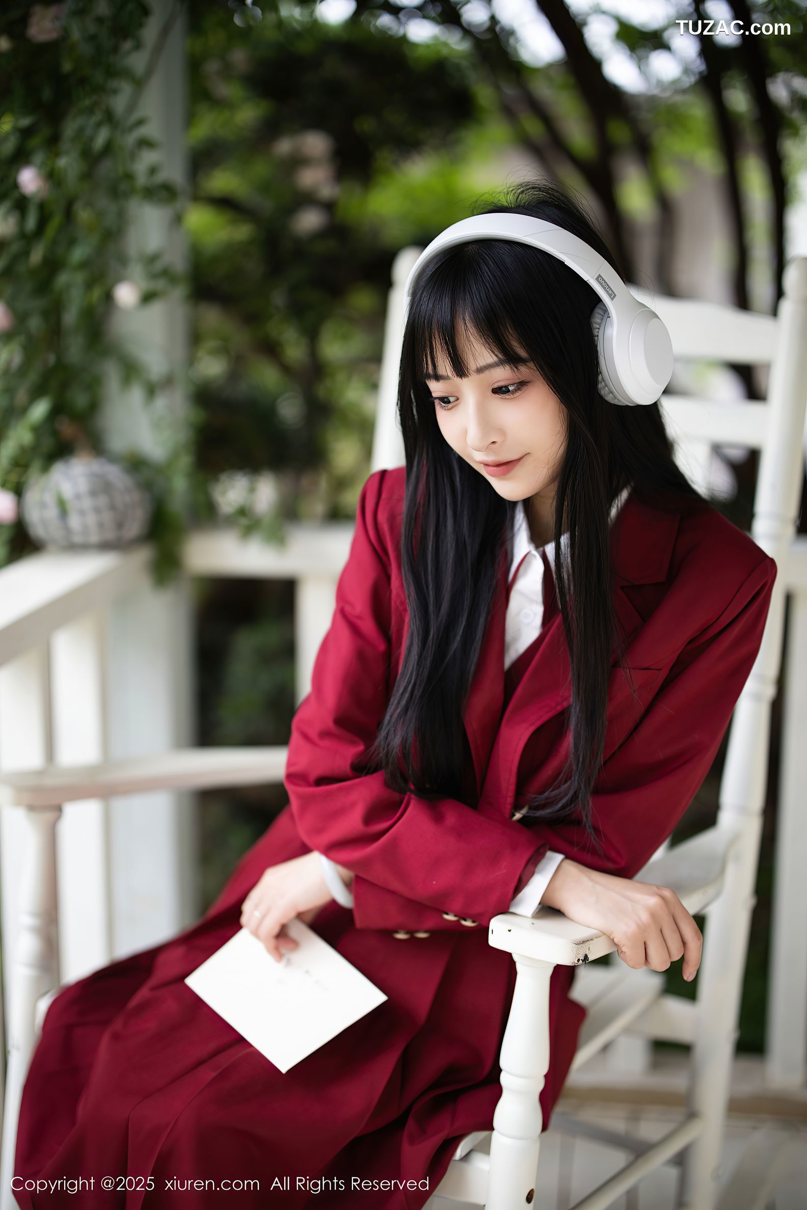 XiuRen秀人网-10215-茂木希子-新人红色长裙白色内衣肉丝-2025.04.29