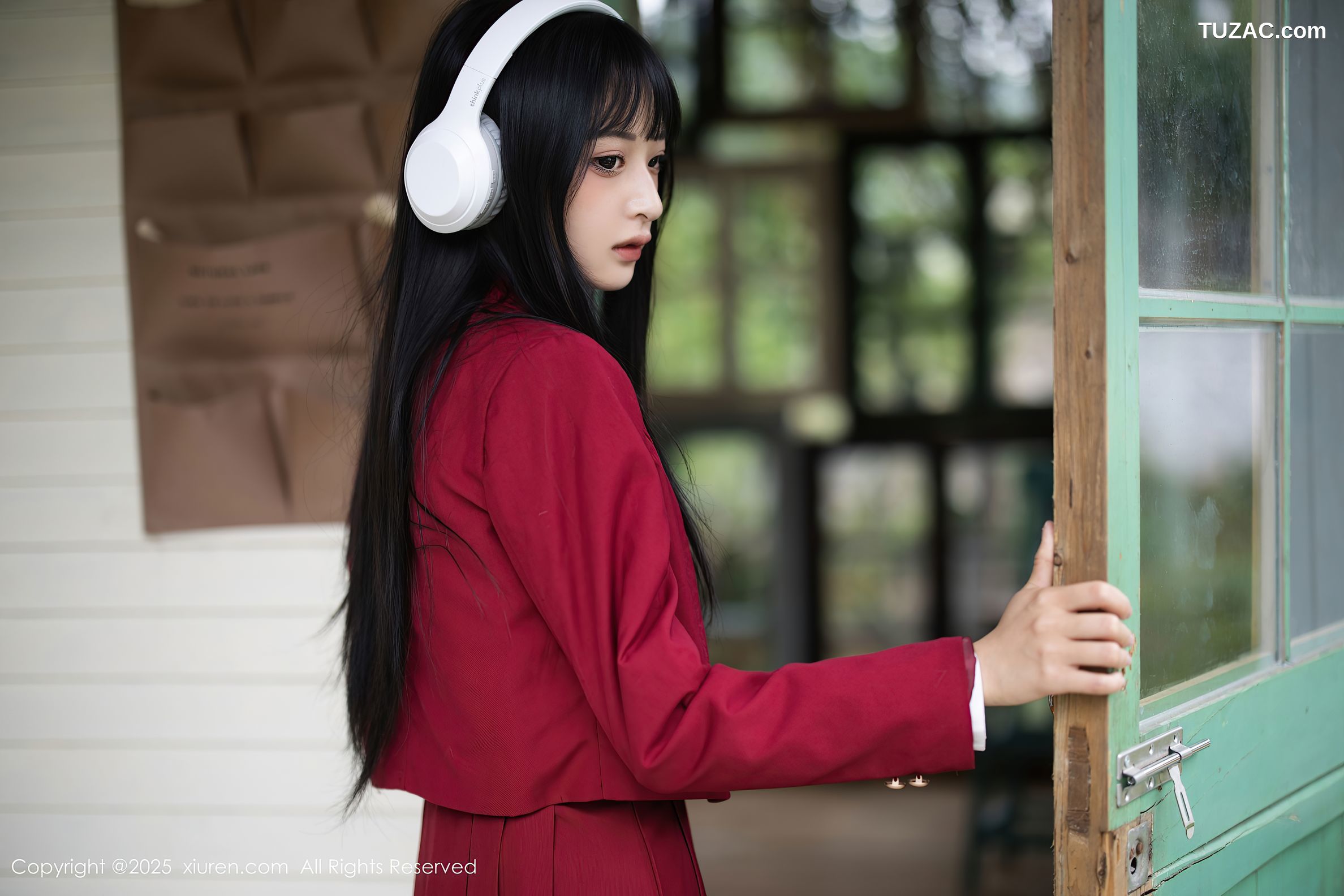 XiuRen秀人网-10215-茂木希子-新人红色长裙白色内衣肉丝-2025.04.29