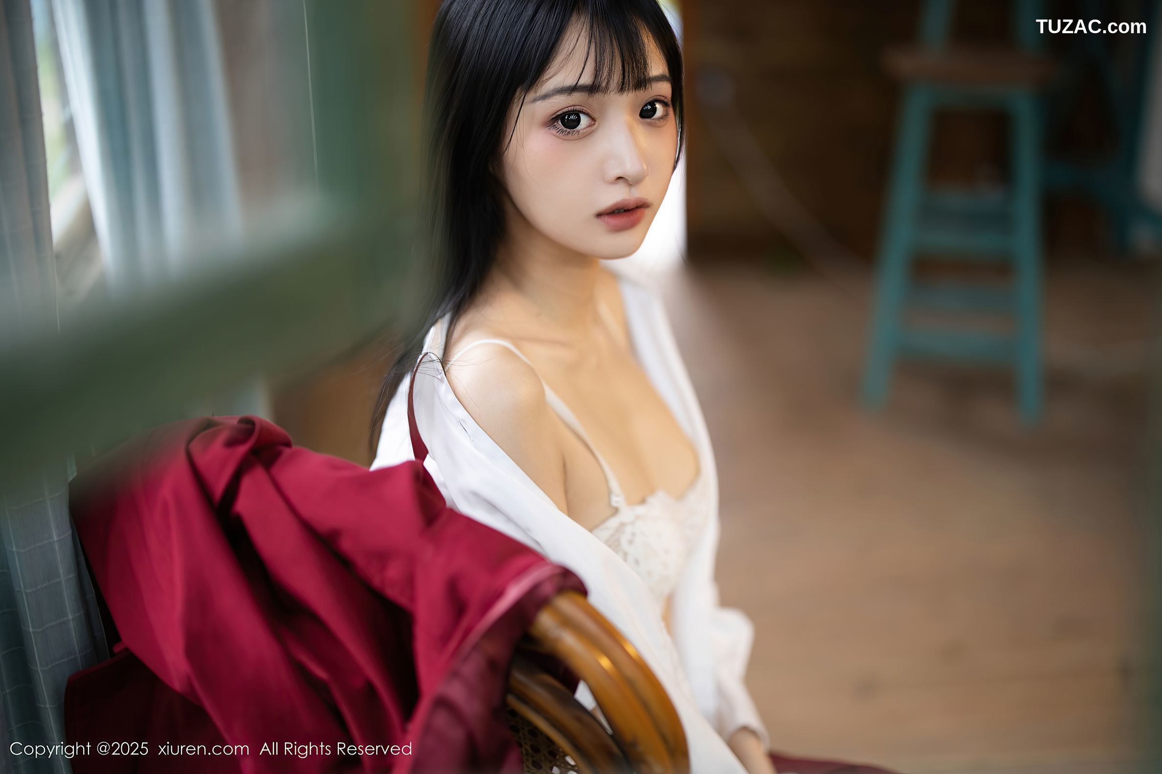 XiuRen秀人网-10215-茂木希子-新人红色长裙白色内衣肉丝-2025.04.29