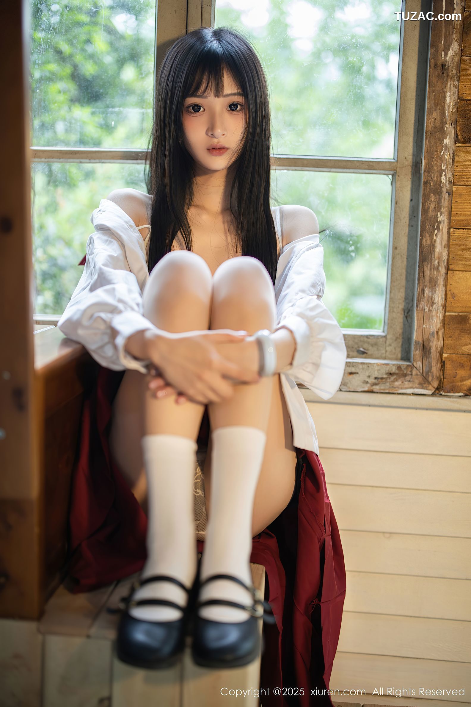 XiuRen秀人网-10215-茂木希子-新人红色长裙白色内衣肉丝-2025.04.29