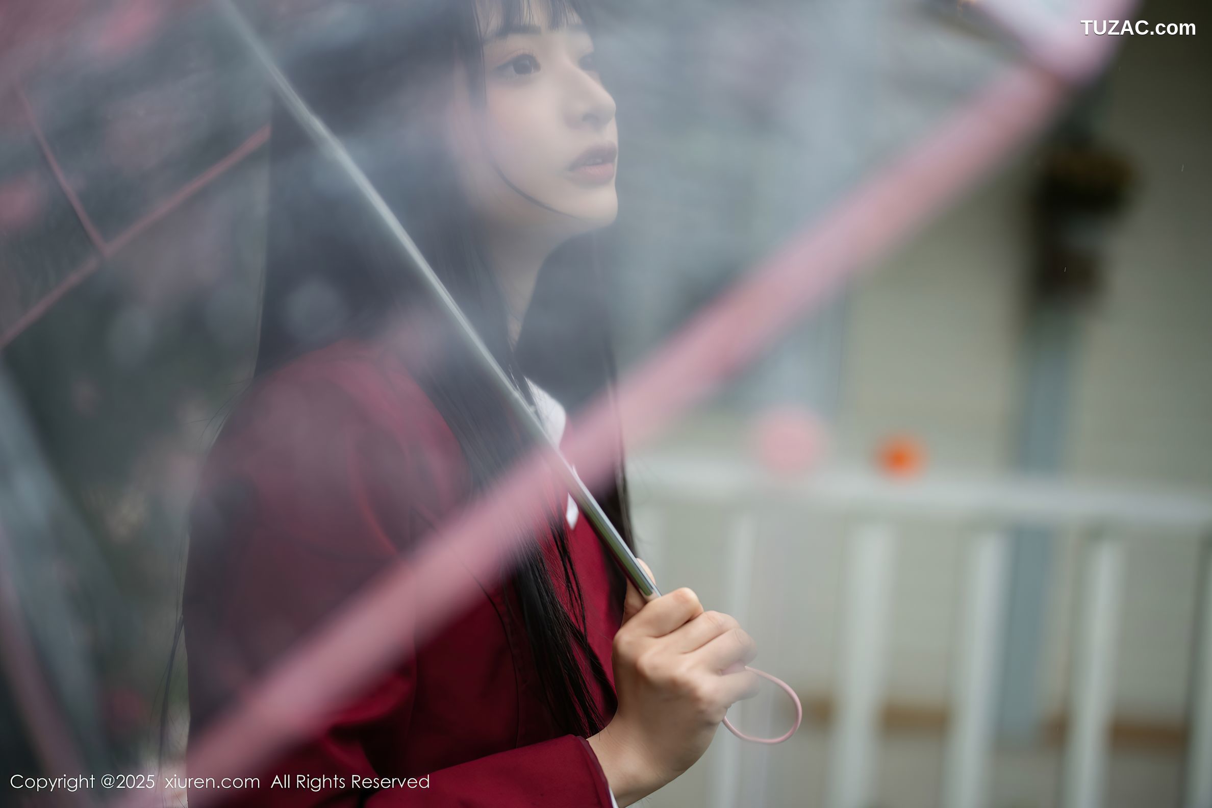 XiuRen秀人网-10215-茂木希子-新人红色长裙白色内衣肉丝-2025.04.29