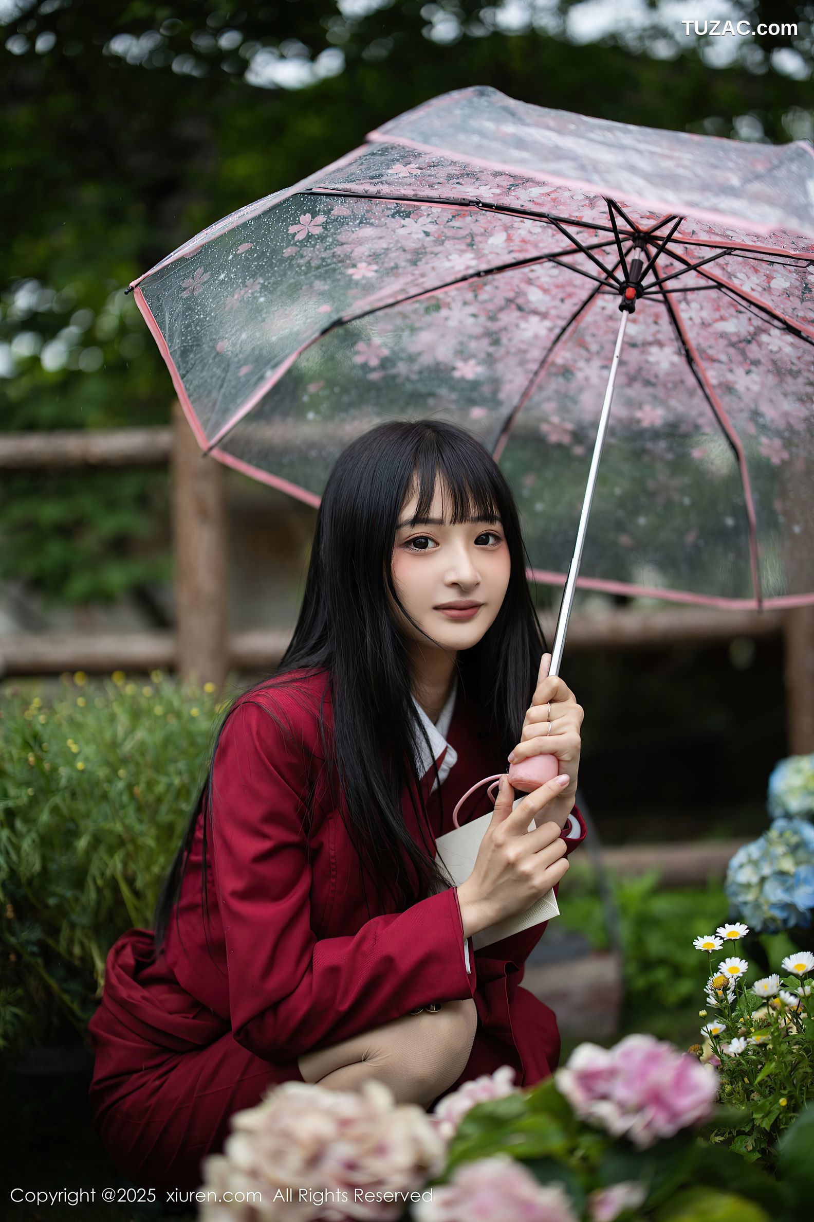 XiuRen秀人网-10215-茂木希子-新人红色长裙白色内衣肉丝-2025.04.29