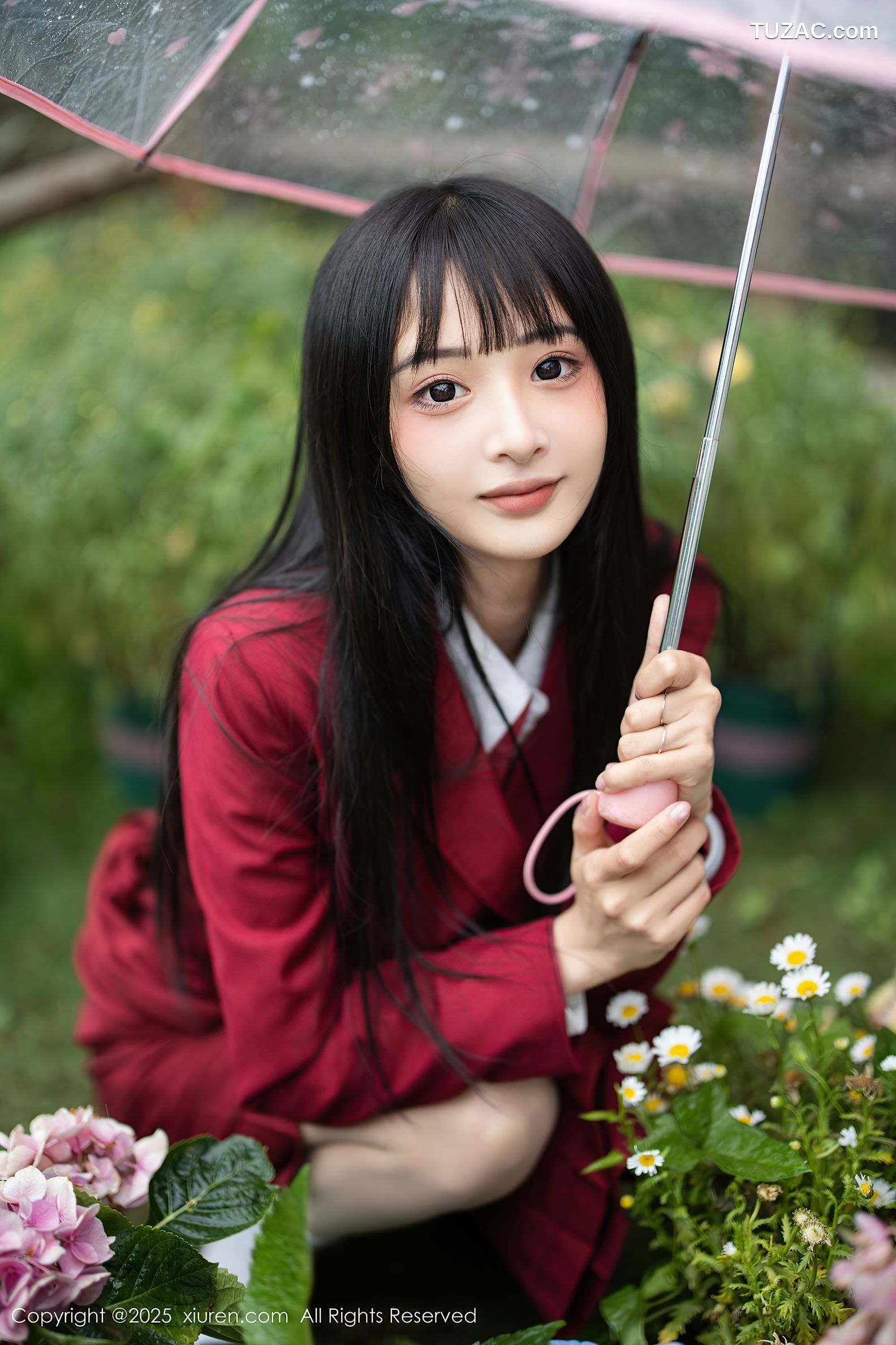 XiuRen秀人网-10215-茂木希子-新人红色长裙白色内衣肉丝-2025.04.29