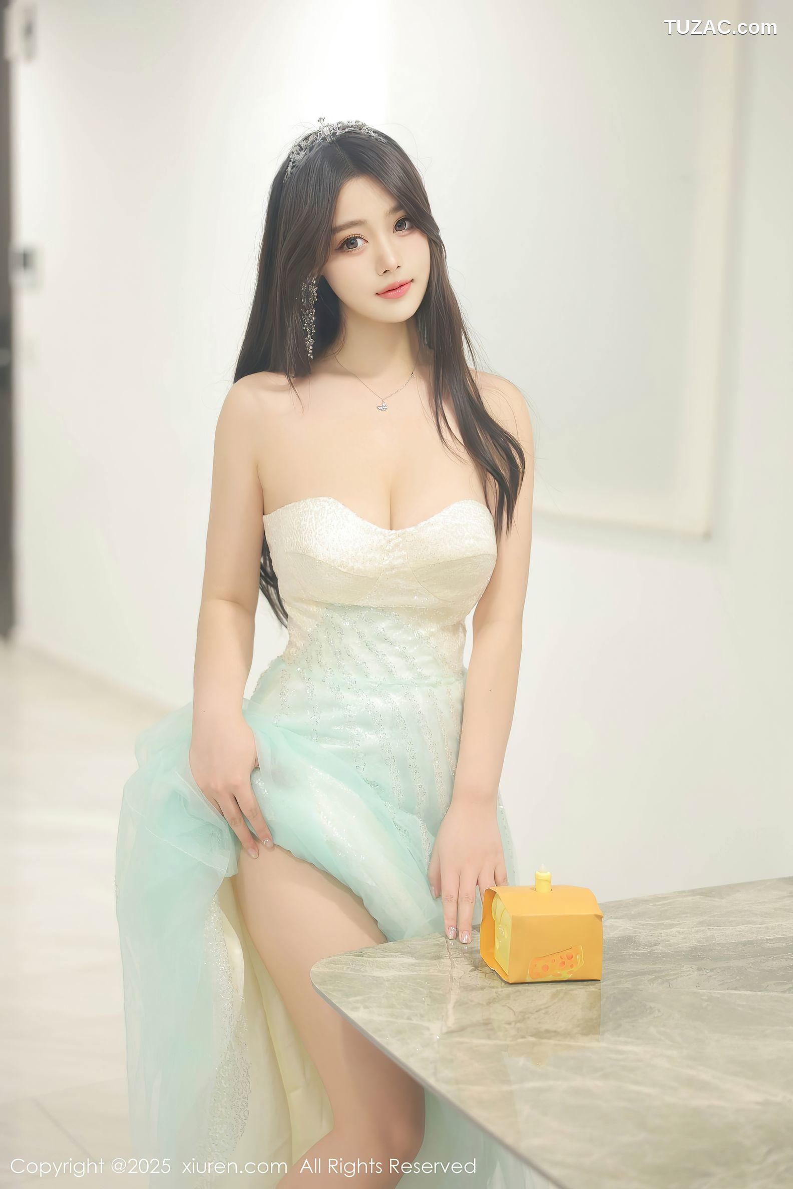 XiuRen秀人网-10222-蛋蛋宝-抹胸长纱裙肉色内衣-2025.04.29