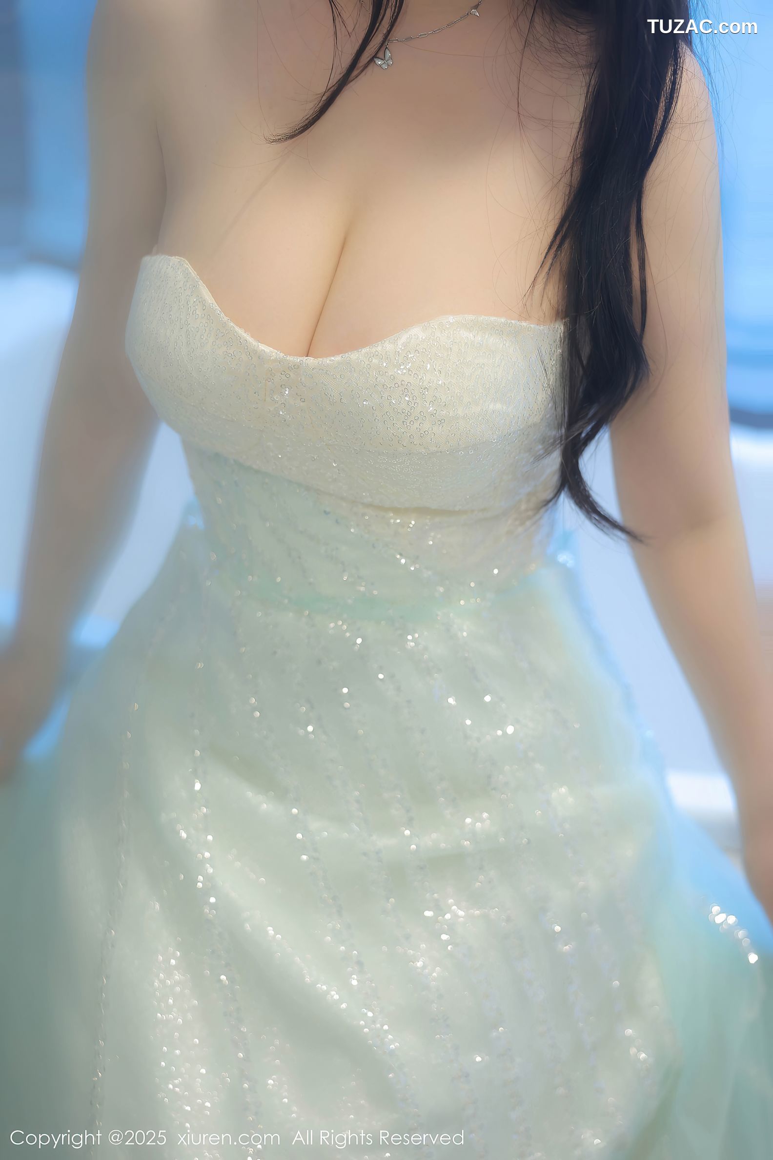 XiuRen秀人网-10222-蛋蛋宝-抹胸长纱裙肉色内衣-2025.04.29