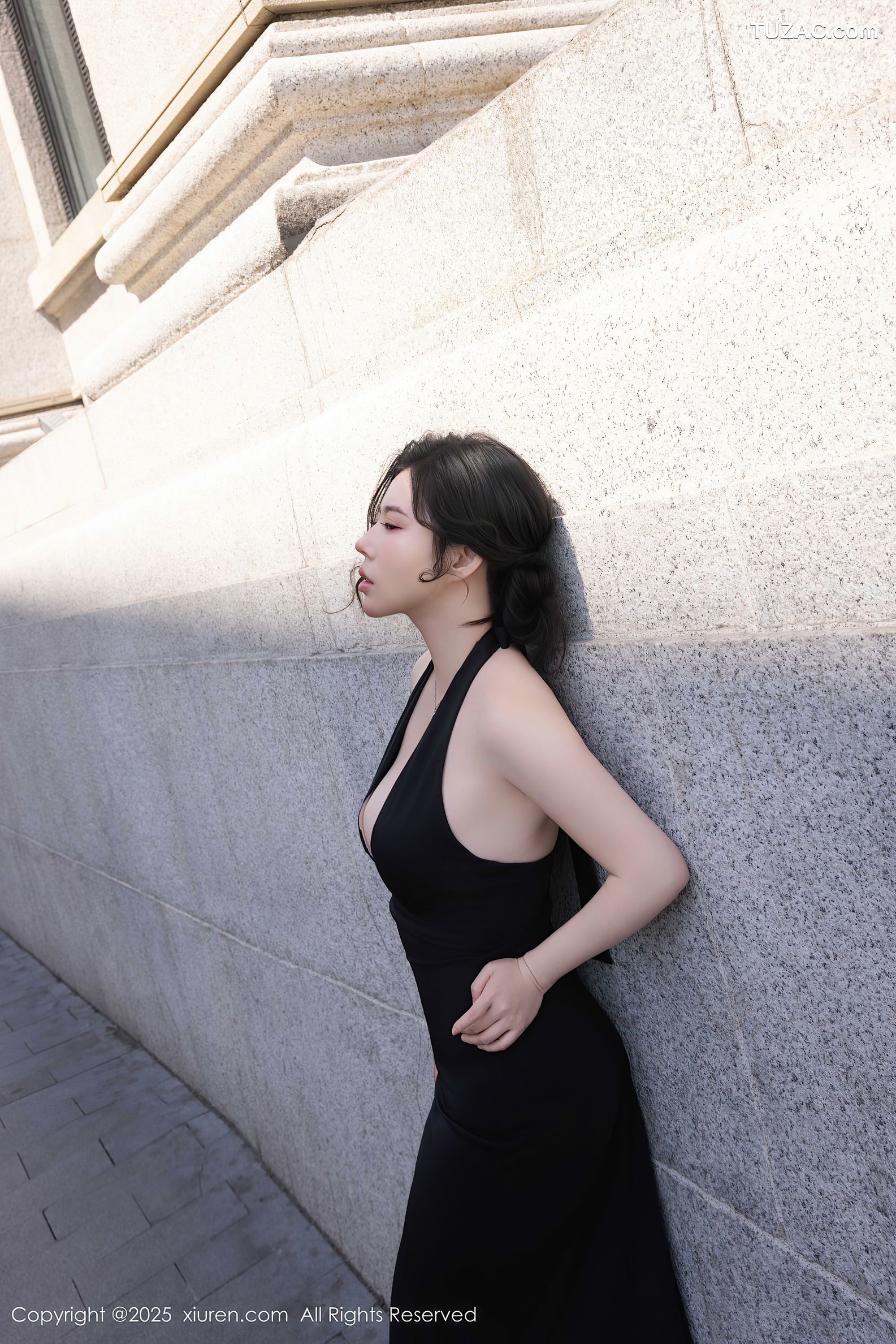 XiuRen秀人网-10236-白茹雪Abby-黑色礼服长裙-蓝T灰短裙黑丝-2025.05.06