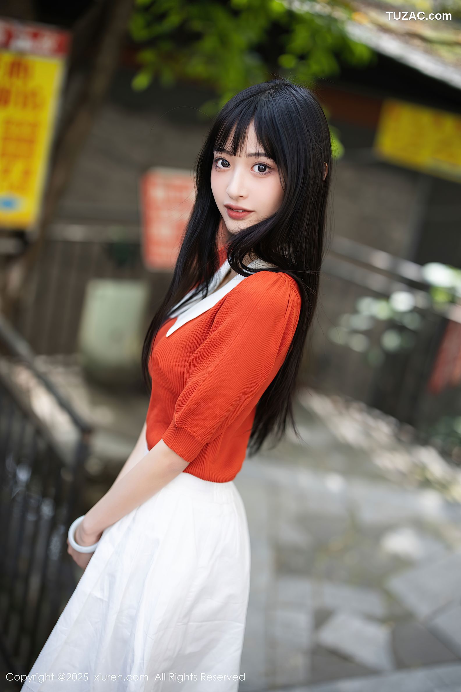 XiuRen秀人网-10247-茂木希子-桔色T恤白裙玉体诱人-2025.05.08