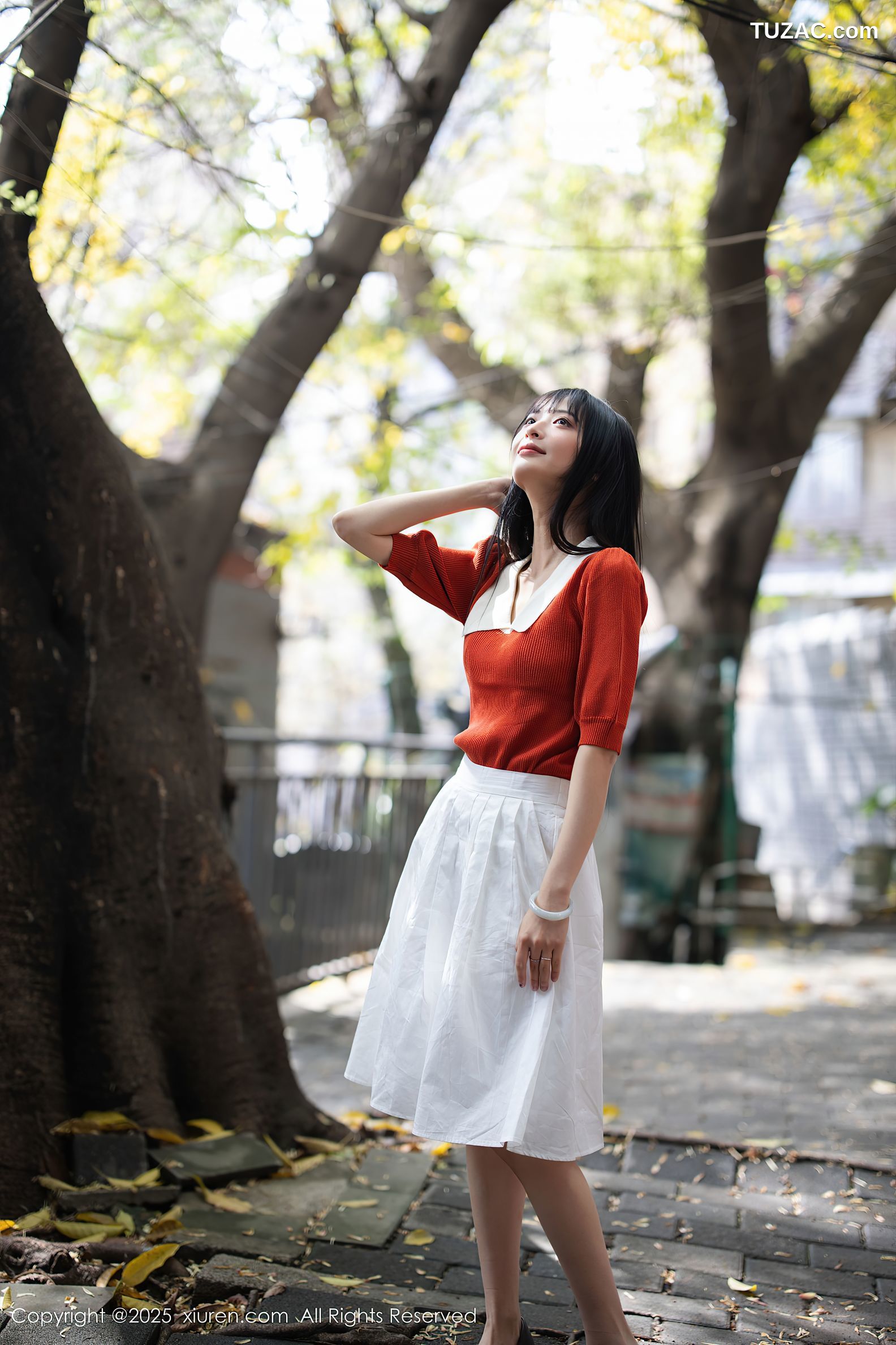 XiuRen秀人网-10247-茂木希子-桔色T恤白裙玉体诱人-2025.05.08