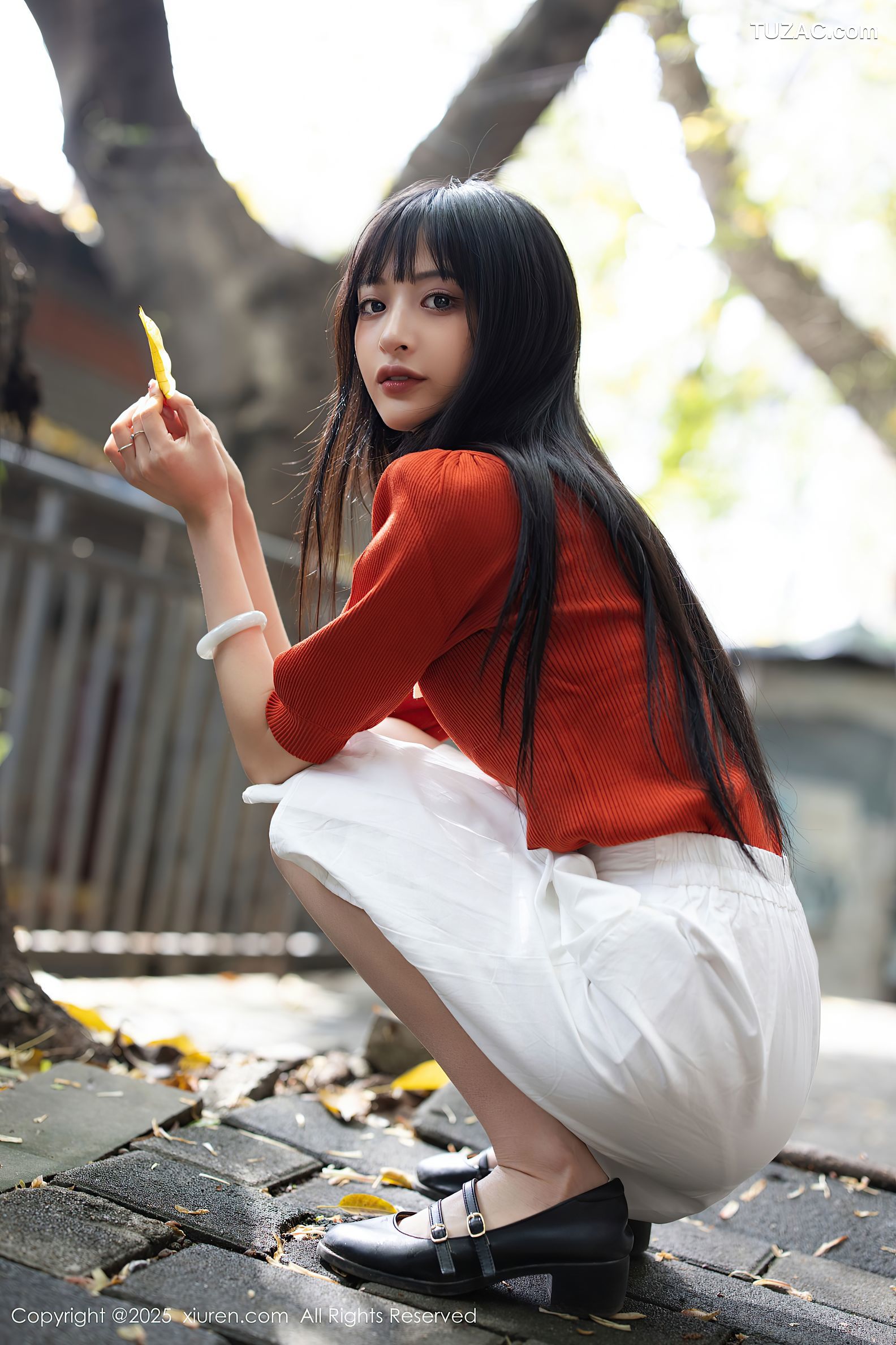 XiuRen秀人网-10247-茂木希子-桔色T恤白裙玉体诱人-2025.05.08