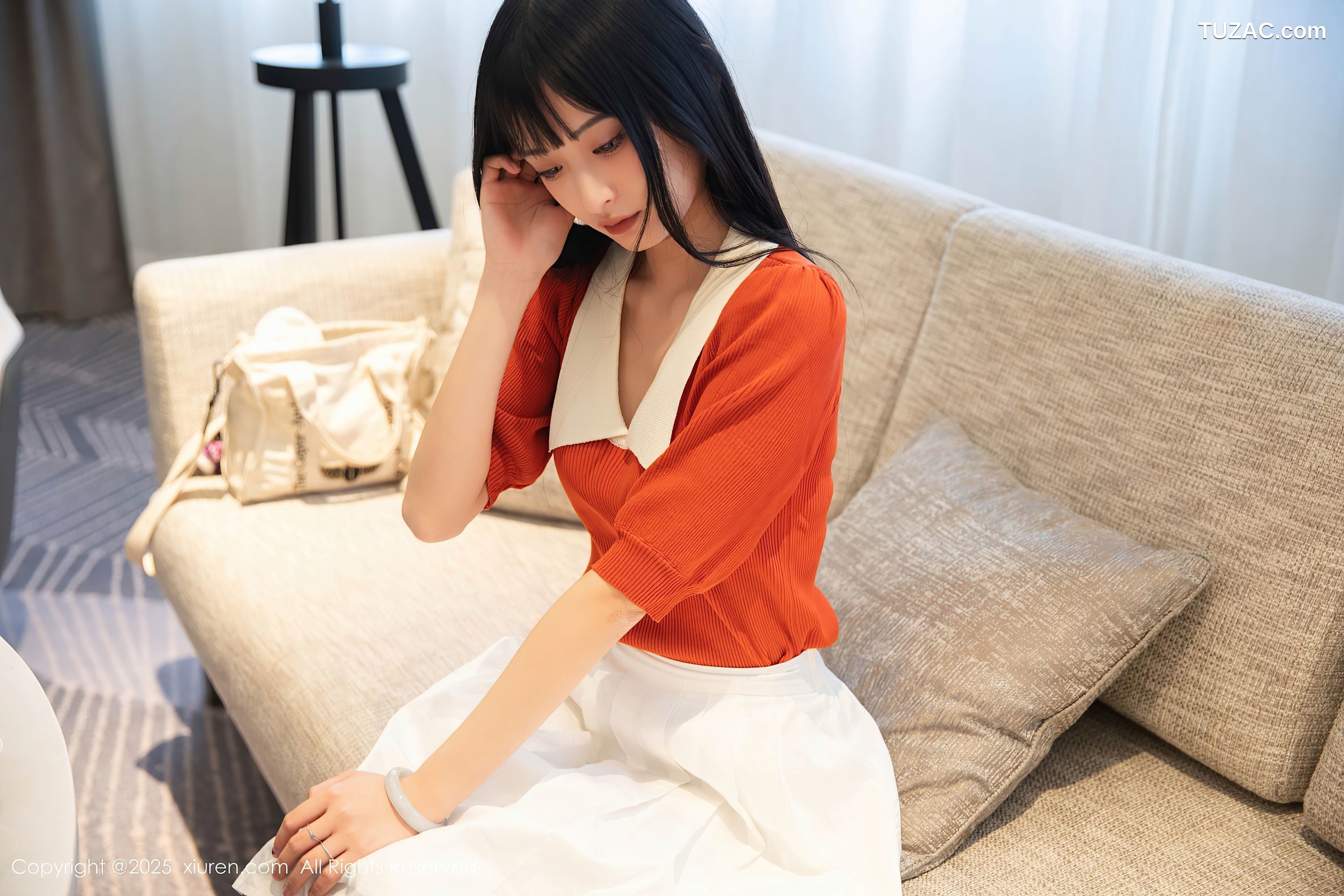 XiuRen秀人网-10247-茂木希子-桔色T恤白裙玉体诱人-2025.05.08